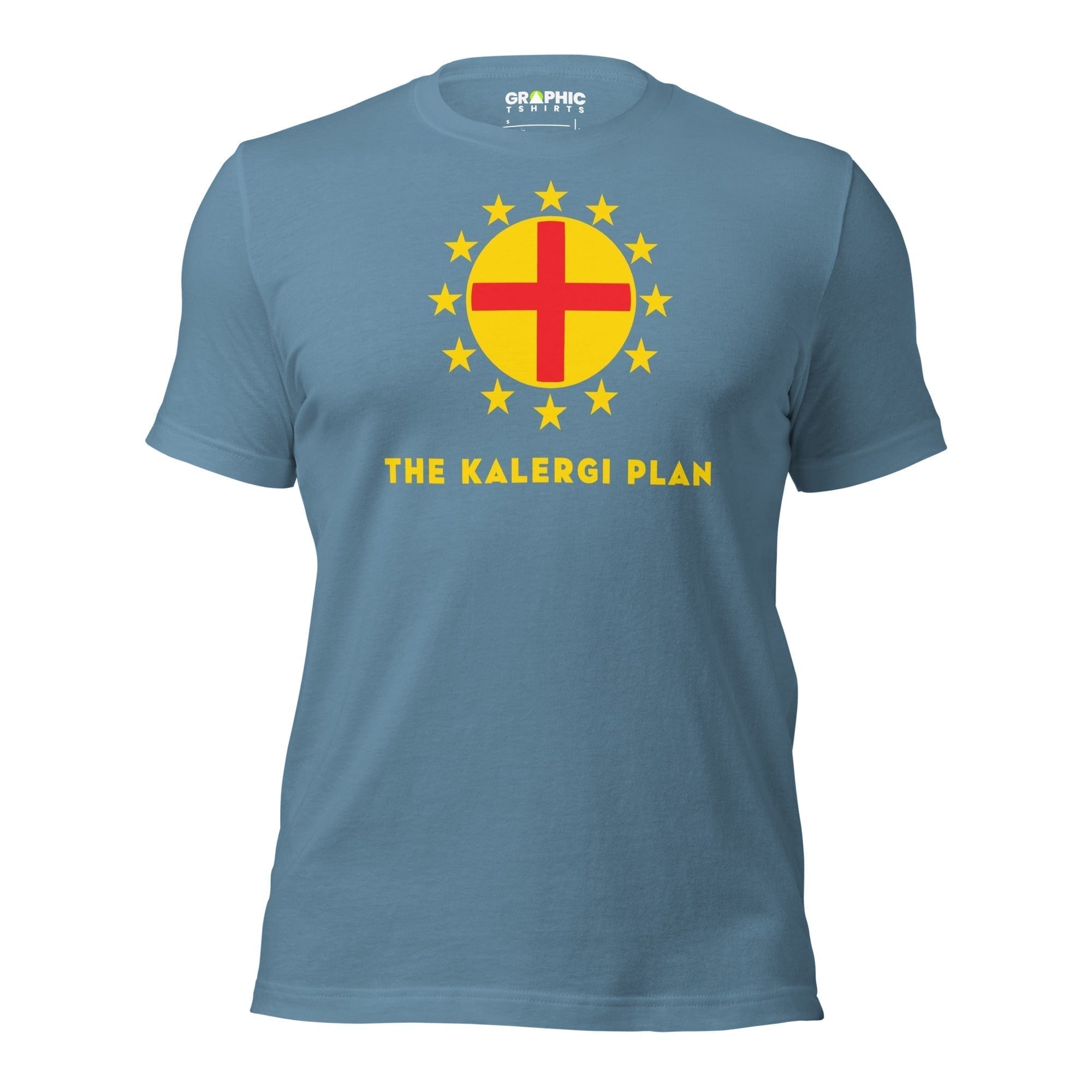 GRAPHIC T-SHIRTS Steel Blue / S Unisex Crew Neck T-Shirt - The Kalergi Plan