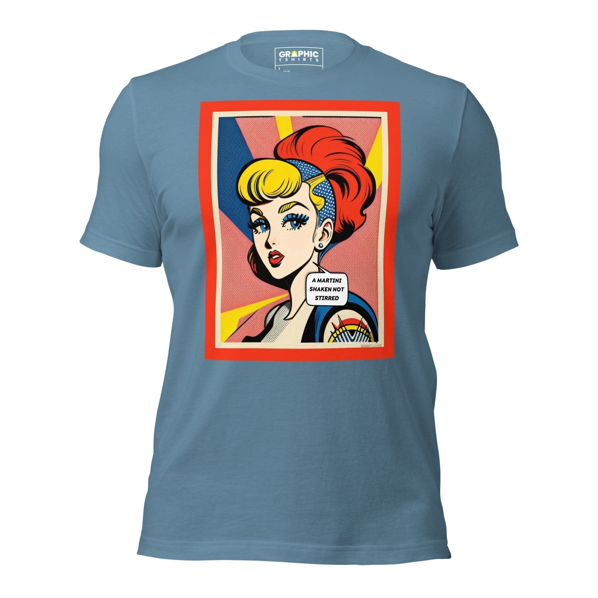 GRAPHIC T-SHIRTS Steel Blue / S Unisex Crew Neck T-Shirt - Vintage American Comic Series v.42