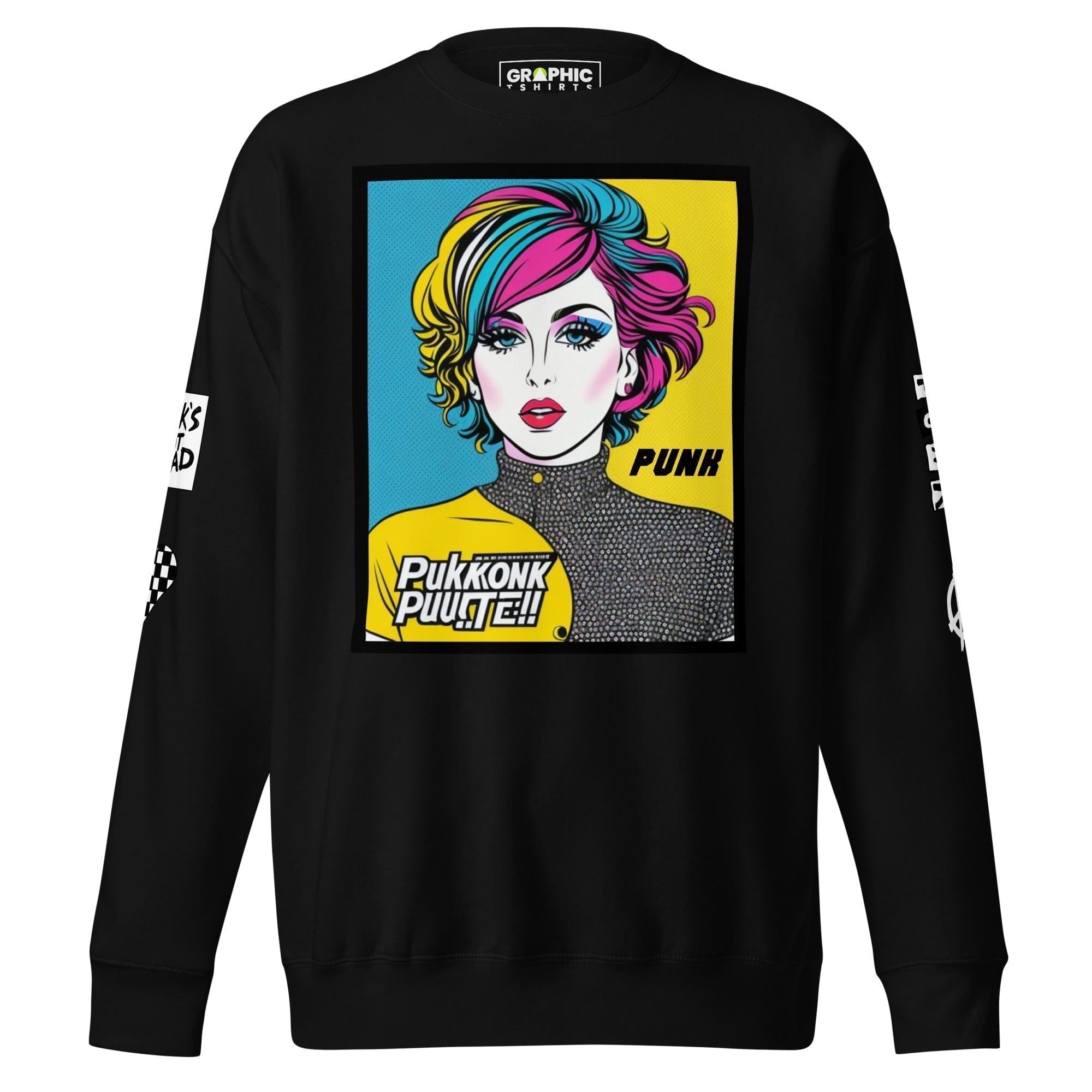 GRAPHIC T-SHIRTS Sweatshirt Black / S Unisex Premium Sweatshirt - Punk Pop Art Scene 10