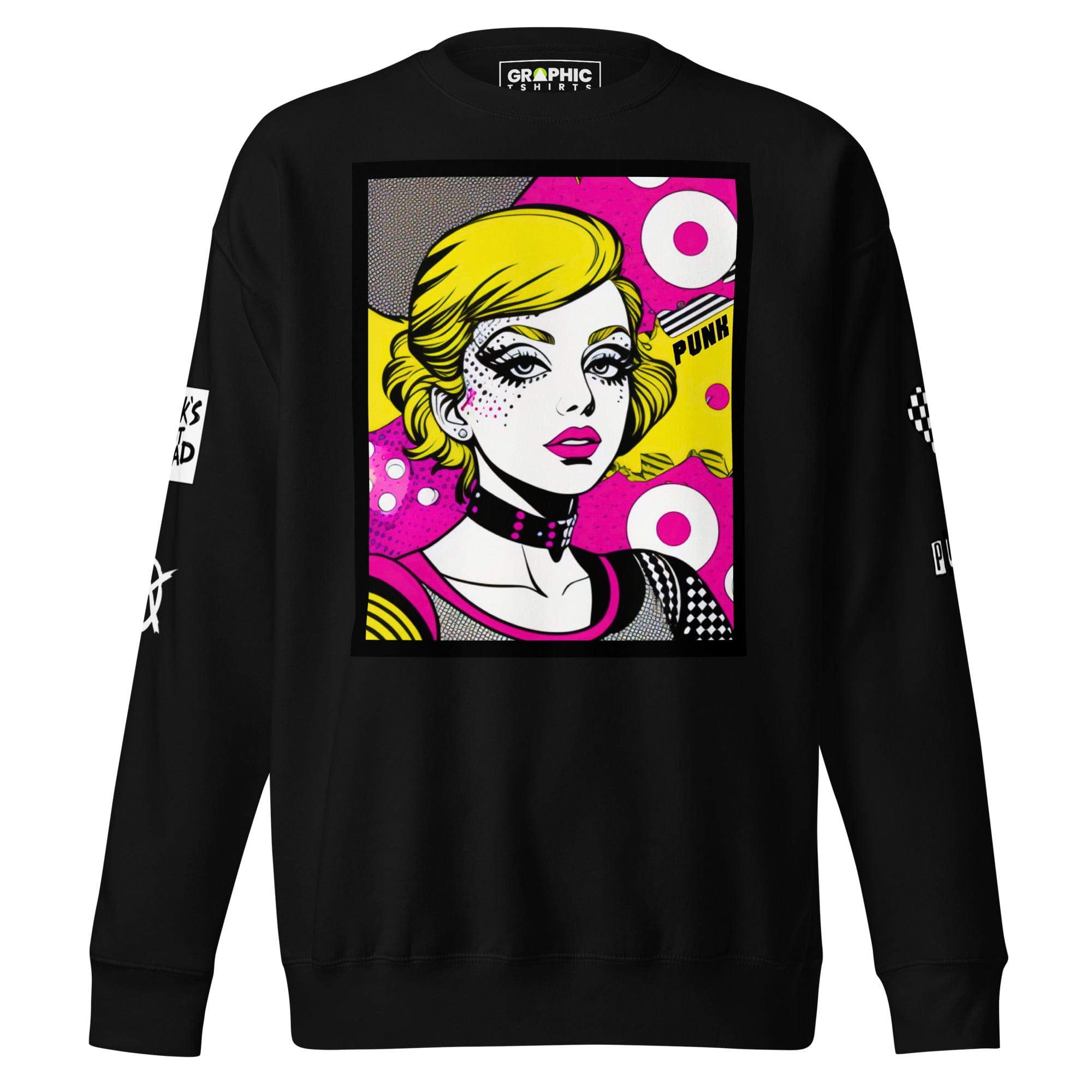 GRAPHIC T-SHIRTS Sweatshirt Black / S Unisex Premium Sweatshirt - Punk Pop Art Scene 13