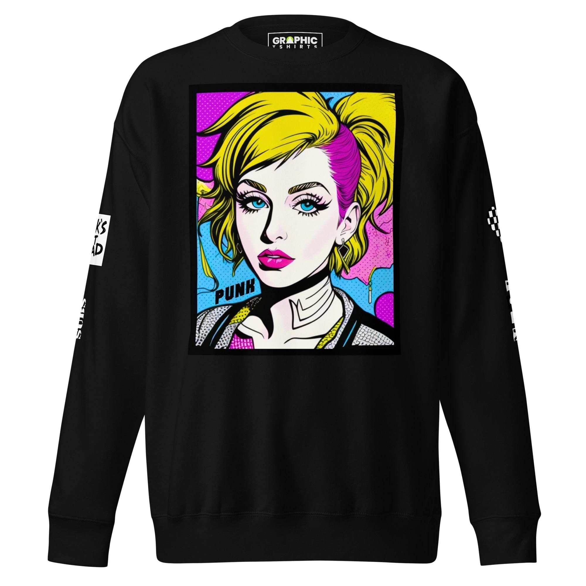 GRAPHIC T-SHIRTS Sweatshirt Black / S Unisex Premium Sweatshirt - Punk Pop Art Scene 2