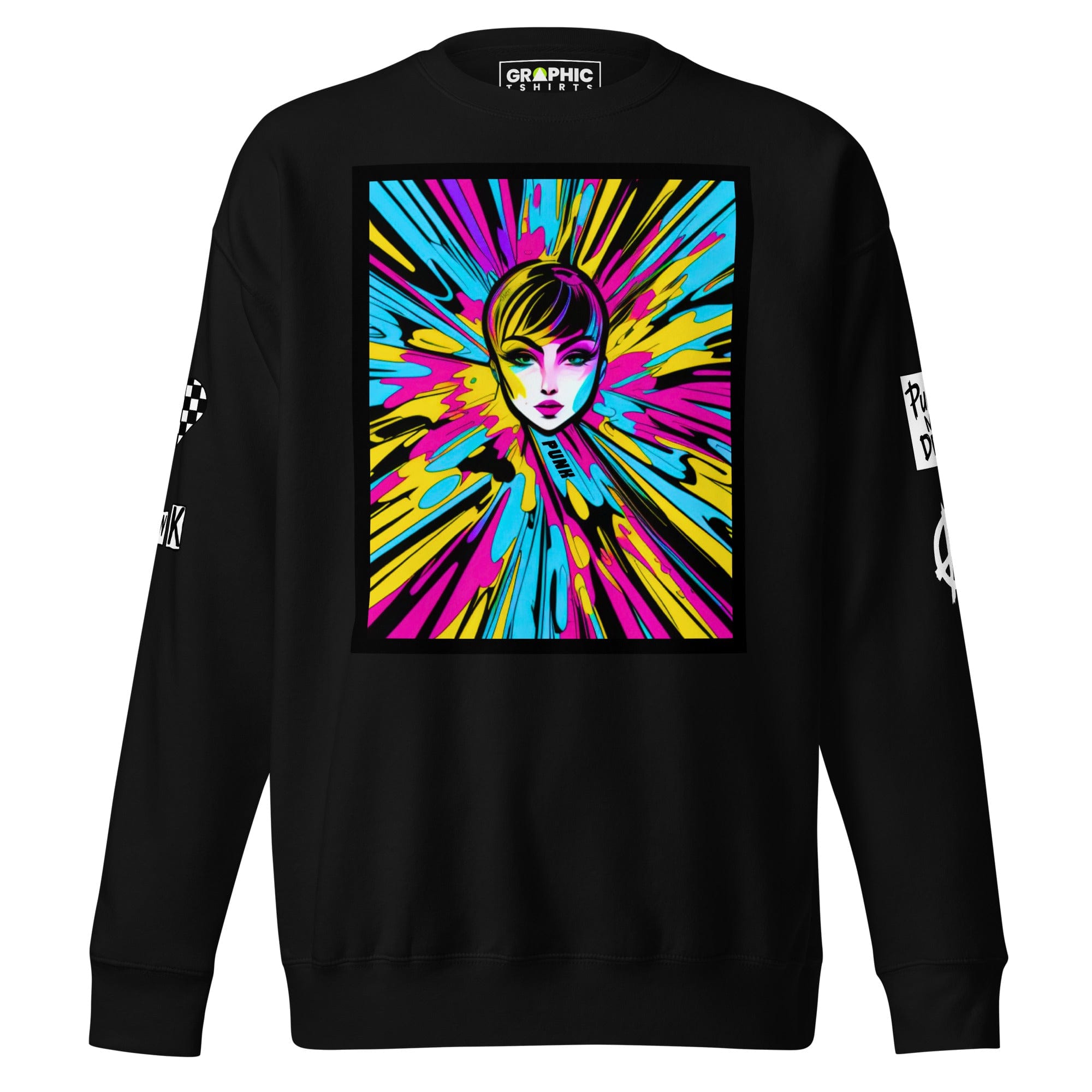 GRAPHIC T-SHIRTS Sweatshirt Black / S Unisex Premium Sweatshirt - Punk Pop Art Scene 20