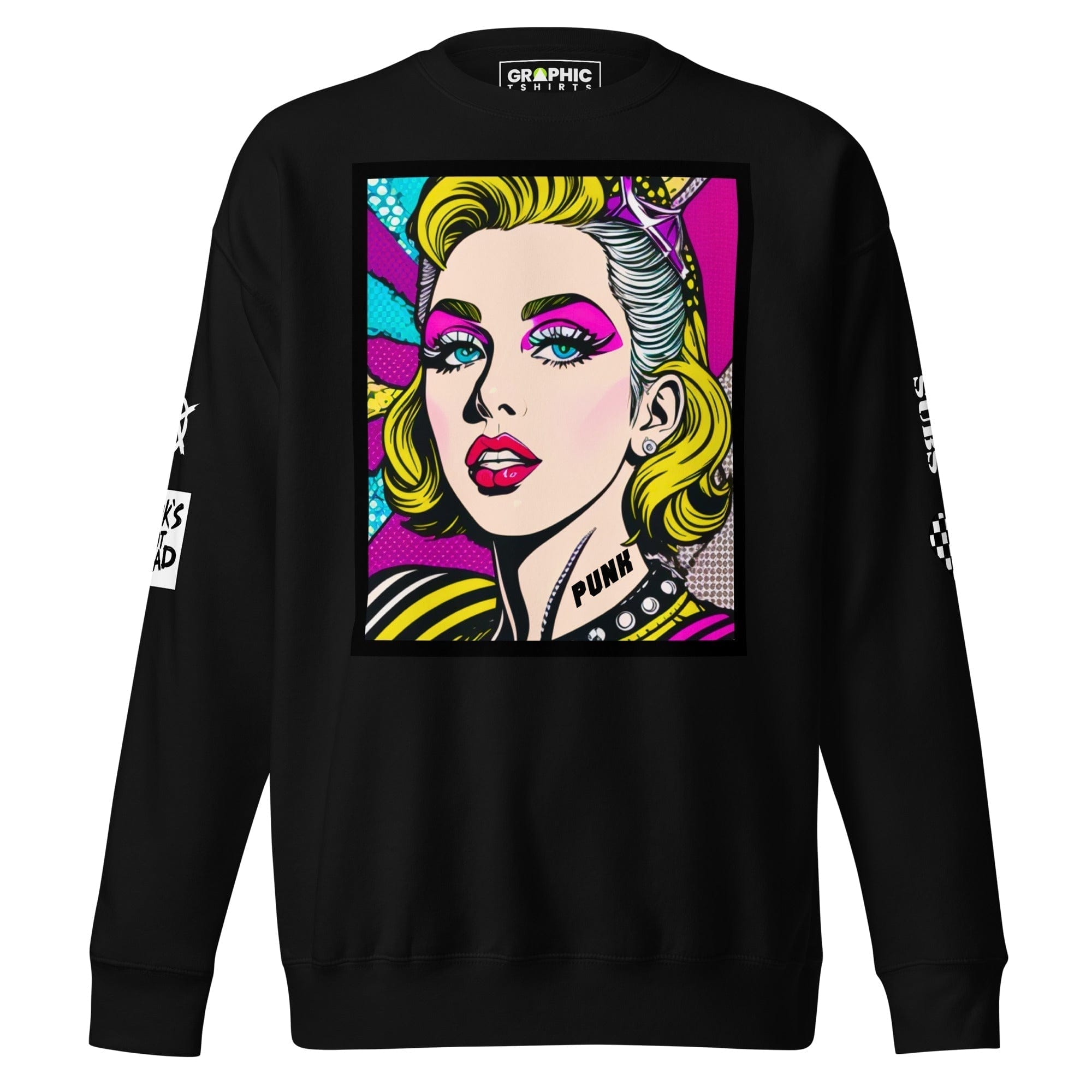 GRAPHIC T-SHIRTS Sweatshirt Black / S Unisex Premium Sweatshirt - Punk Pop Art Scene 5