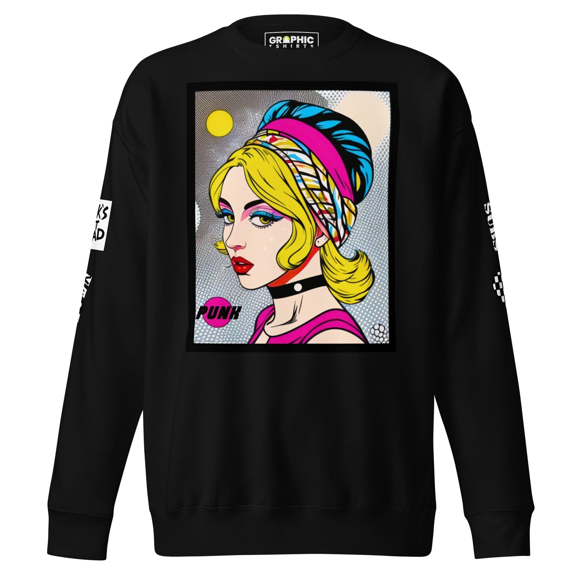 GRAPHIC T-SHIRTS Sweatshirt Black / S Unisex Premium Sweatshirt - Punk Pop Art Scene 7