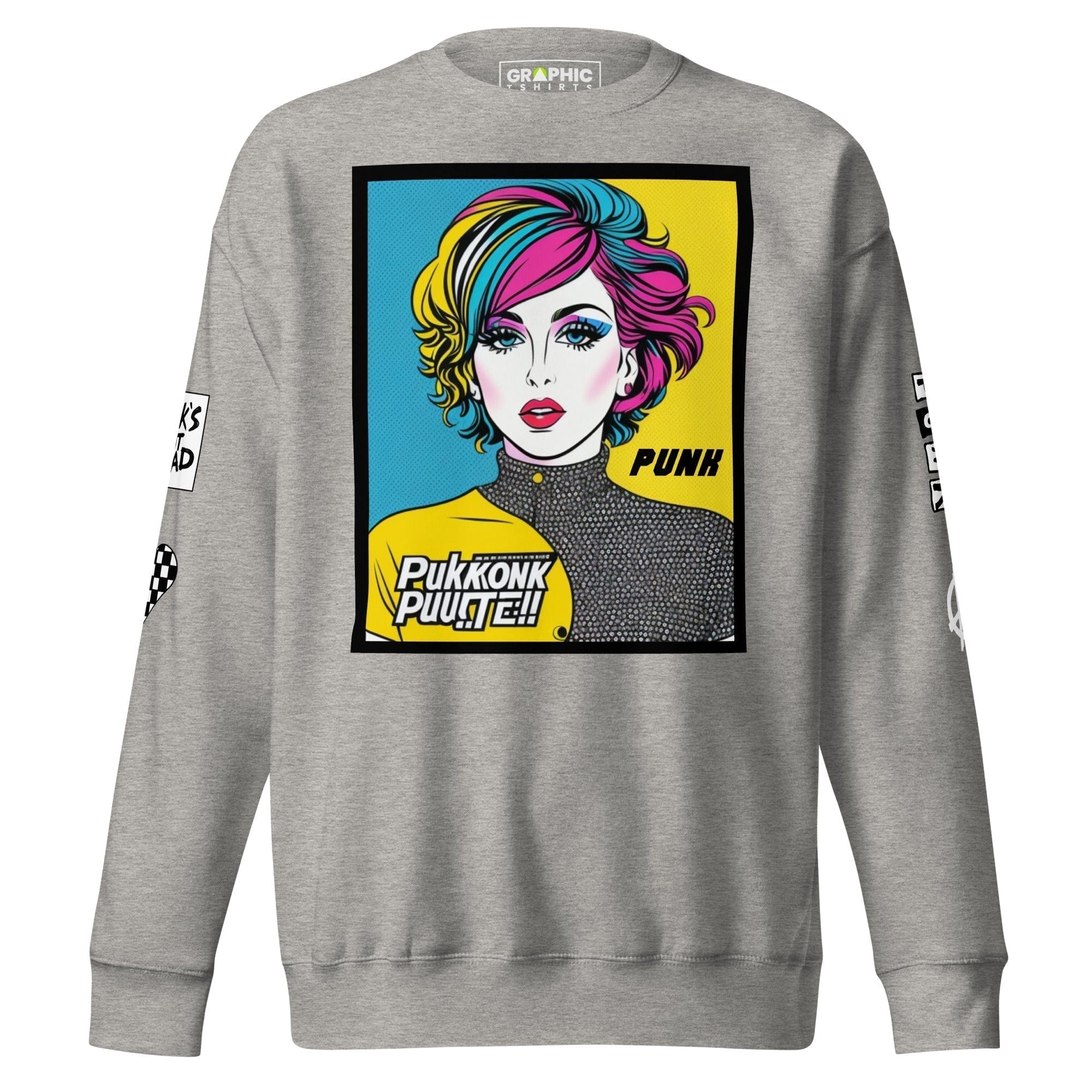 GRAPHIC T-SHIRTS Sweatshirt Carbon Grey / S Unisex Premium Sweatshirt - Punk Pop Art Scene 10