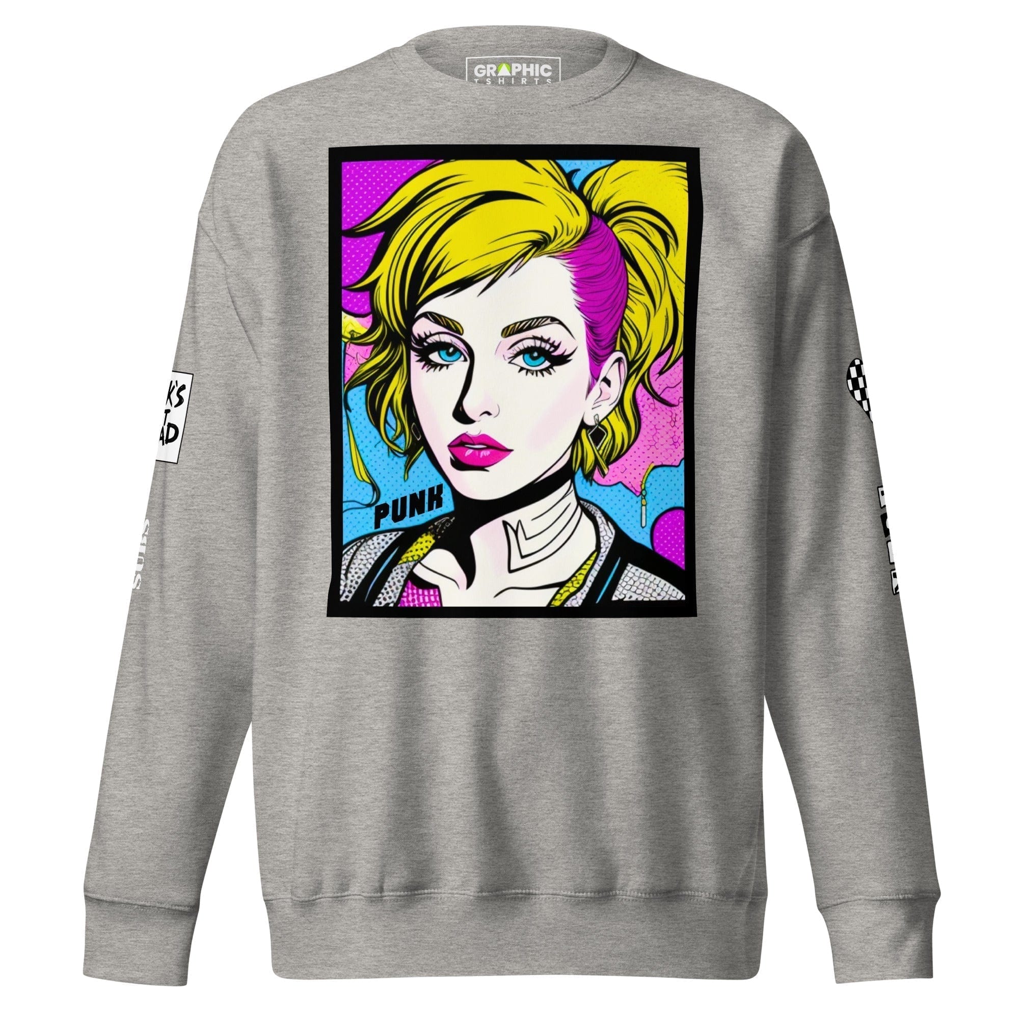 GRAPHIC T-SHIRTS Sweatshirt Carbon Grey / S Unisex Premium Sweatshirt - Punk Pop Art Scene 2