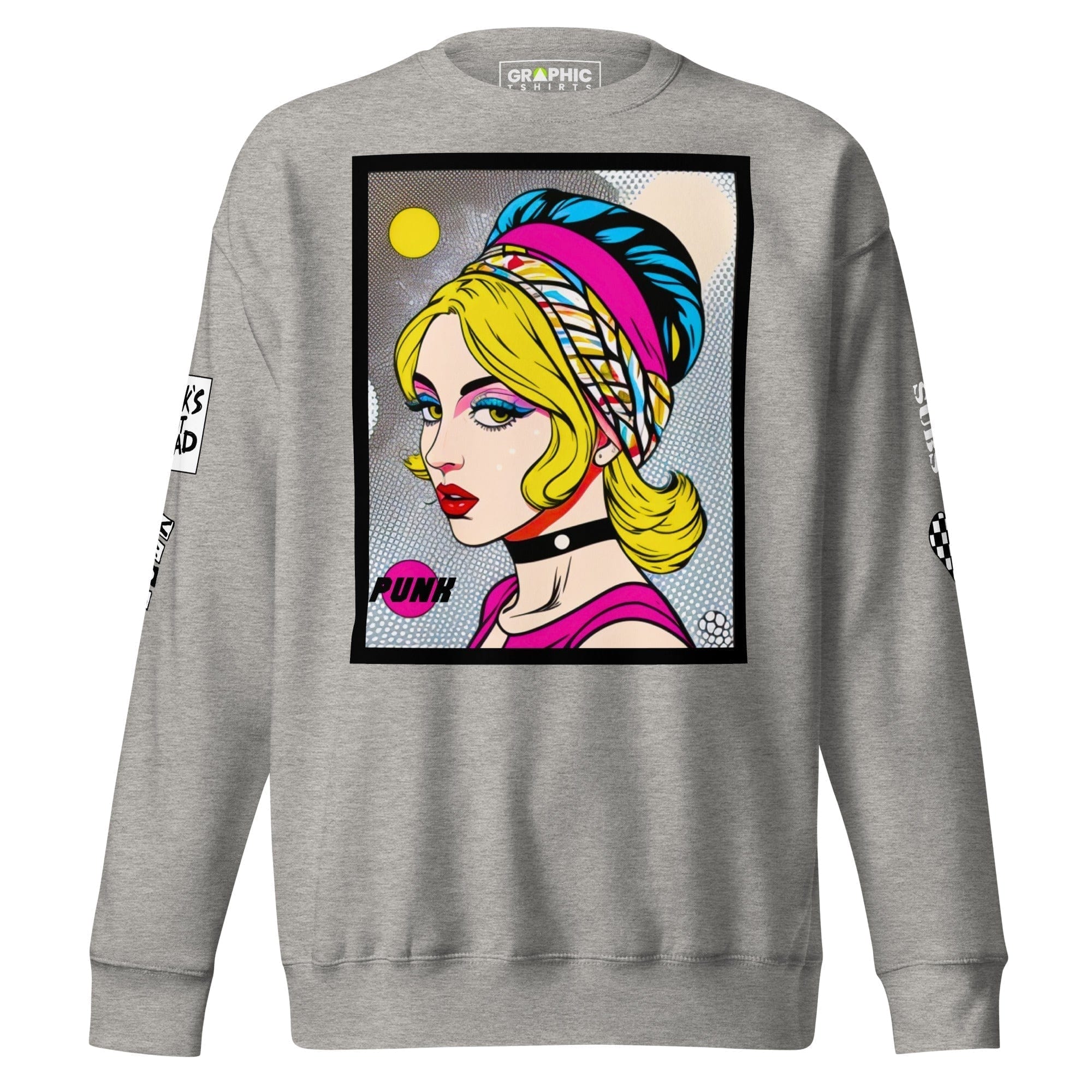 GRAPHIC T-SHIRTS Sweatshirt Carbon Grey / S Unisex Premium Sweatshirt - Punk Pop Art Scene 7