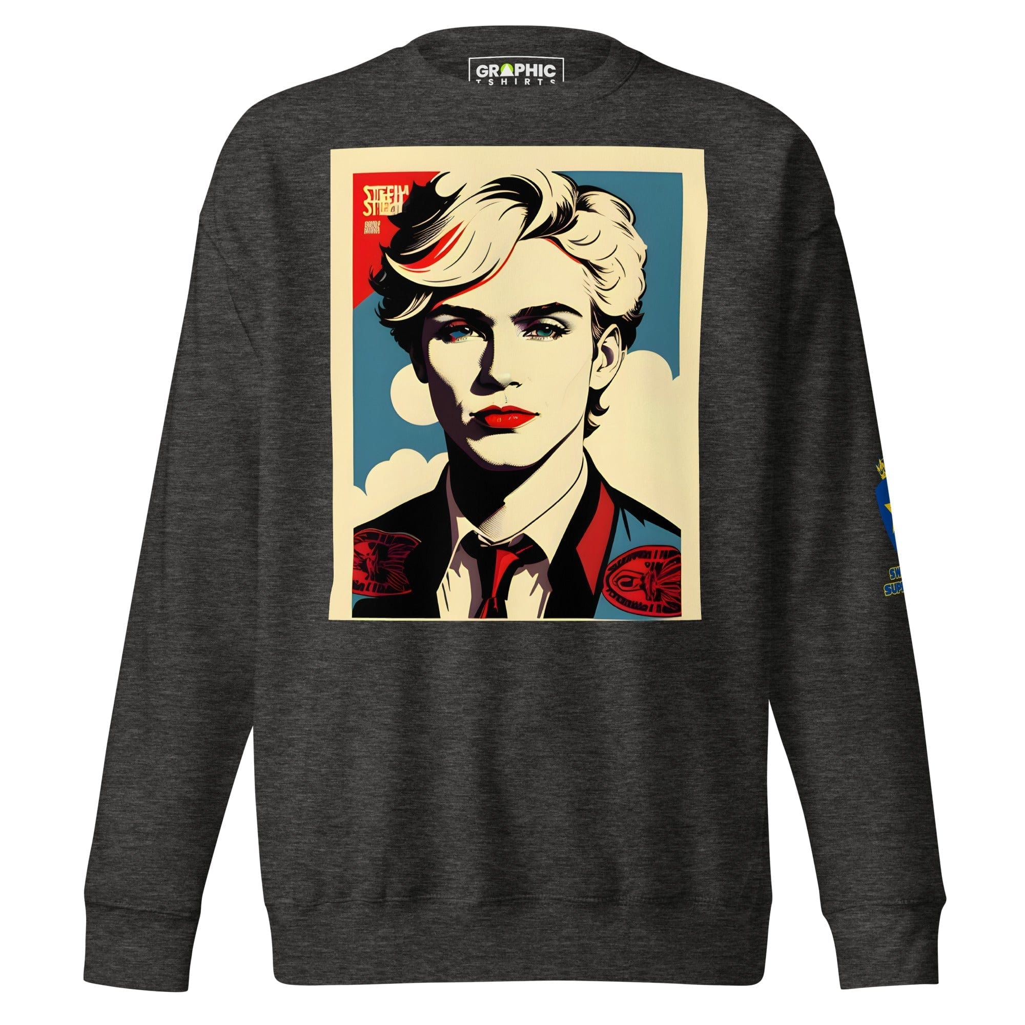 GRAPHIC T-SHIRTS Sweatshirt Charcoal Heather / S Unisex Premium Sweatshirt - Swedish Superstar Series v.8