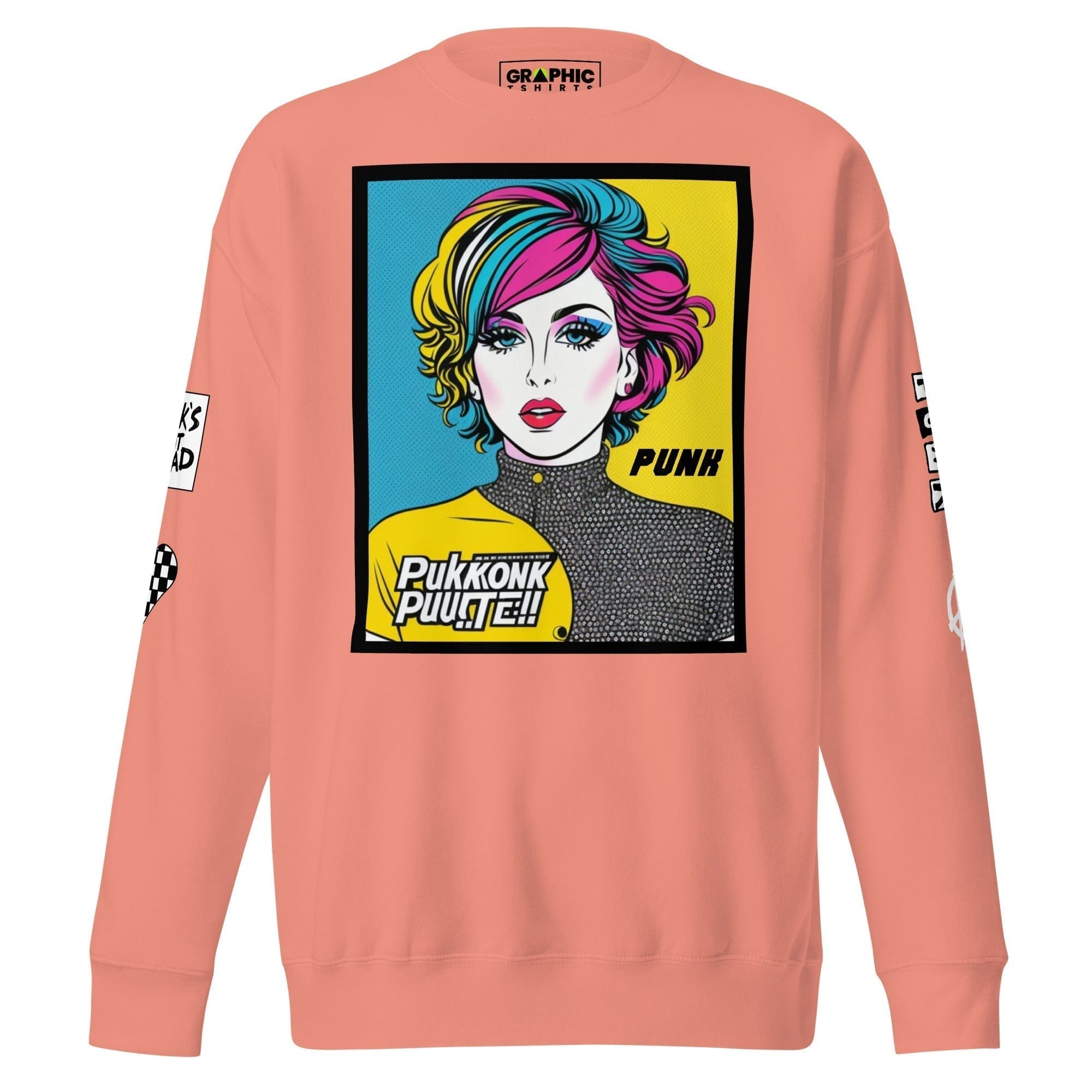 GRAPHIC T-SHIRTS Sweatshirt Dusty Rose / S Unisex Premium Sweatshirt - Punk Pop Art Scene 10