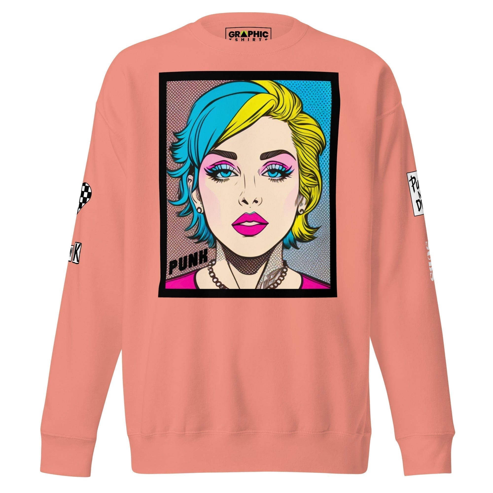 GRAPHIC T-SHIRTS Sweatshirt Dusty Rose / S Unisex Premium Sweatshirt - Punk Pop Art Scene 14