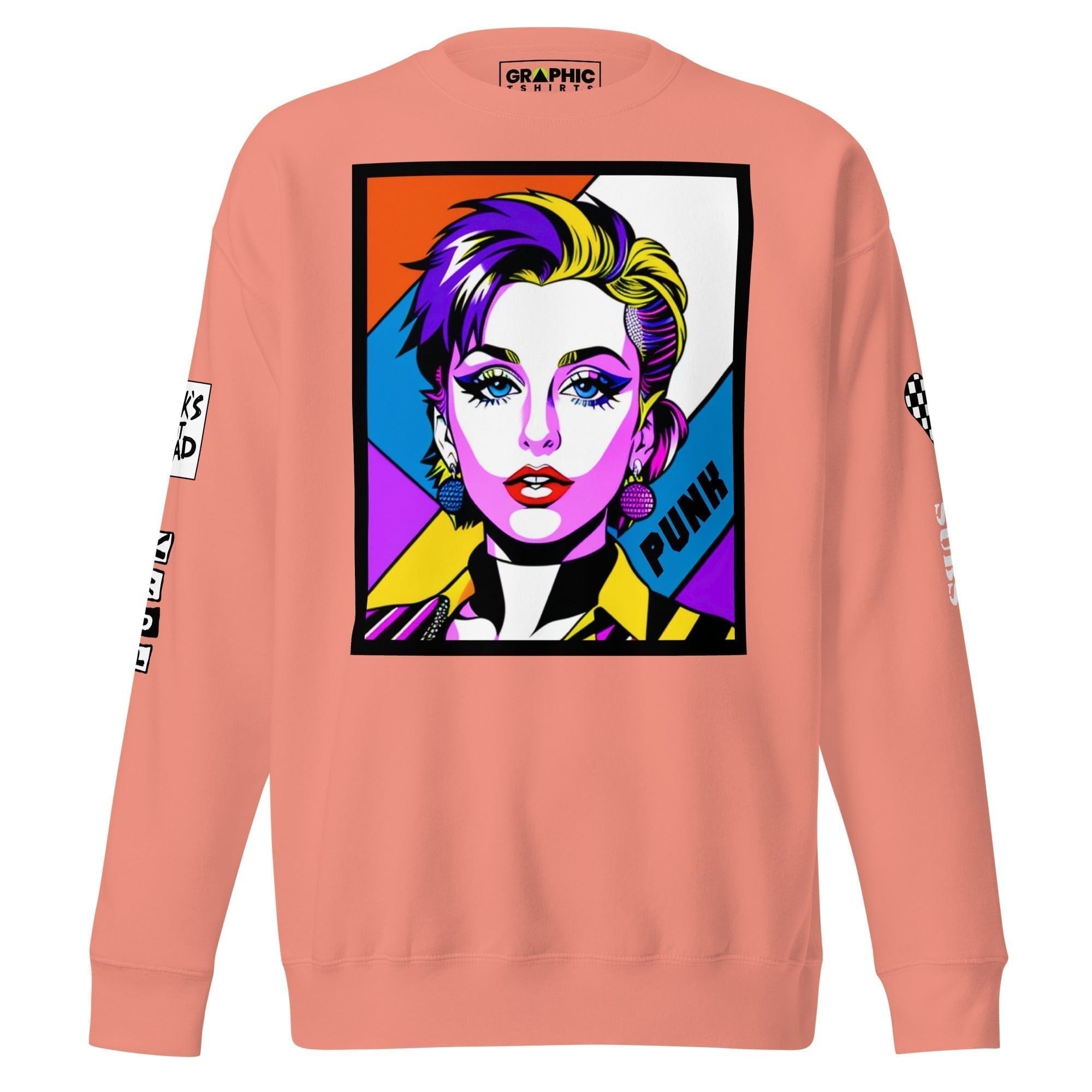 GRAPHIC T-SHIRTS Sweatshirt Dusty Rose / S Unisex Premium Sweatshirt - Punk Pop Art Scene 15