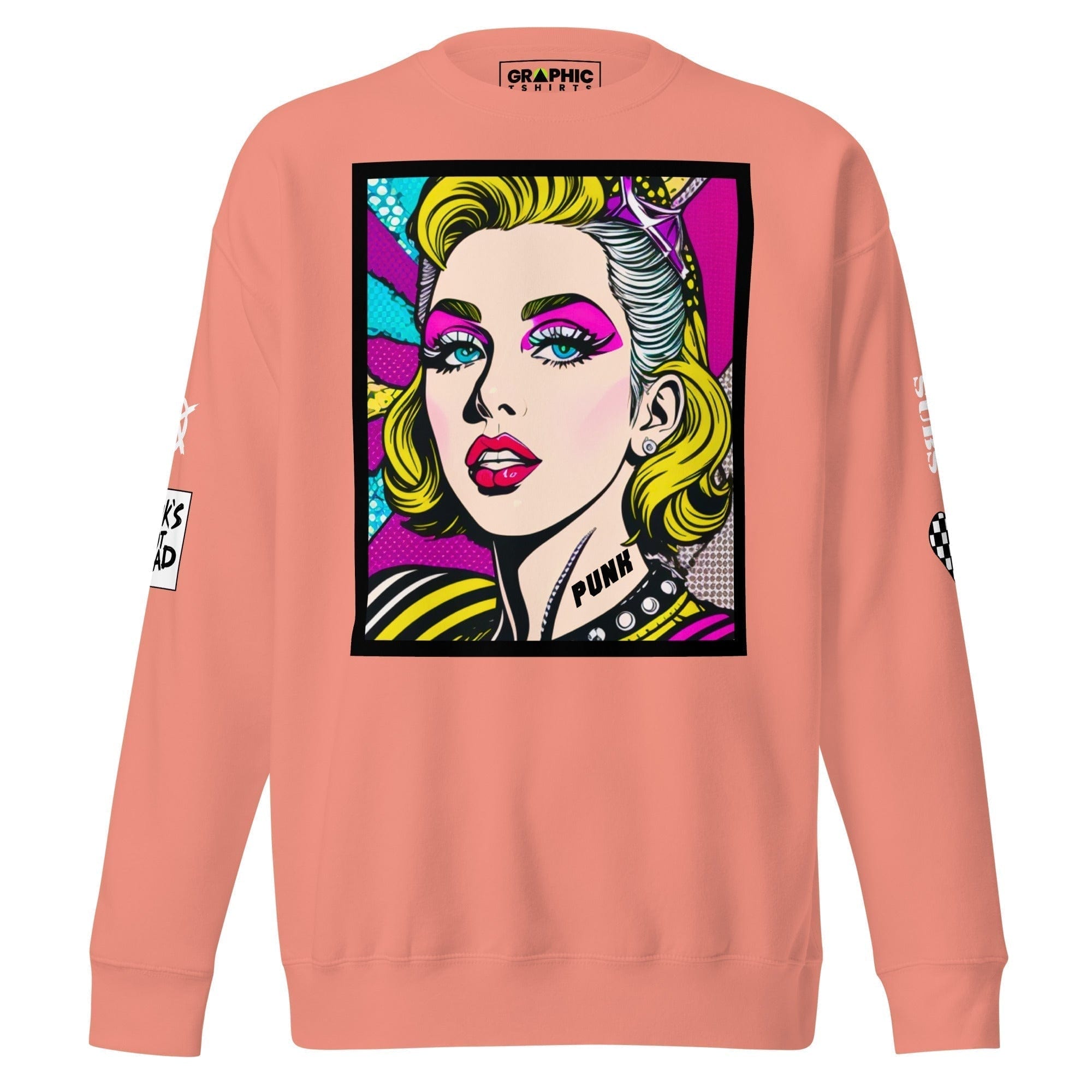 GRAPHIC T-SHIRTS Sweatshirt Dusty Rose / S Unisex Premium Sweatshirt - Punk Pop Art Scene 5