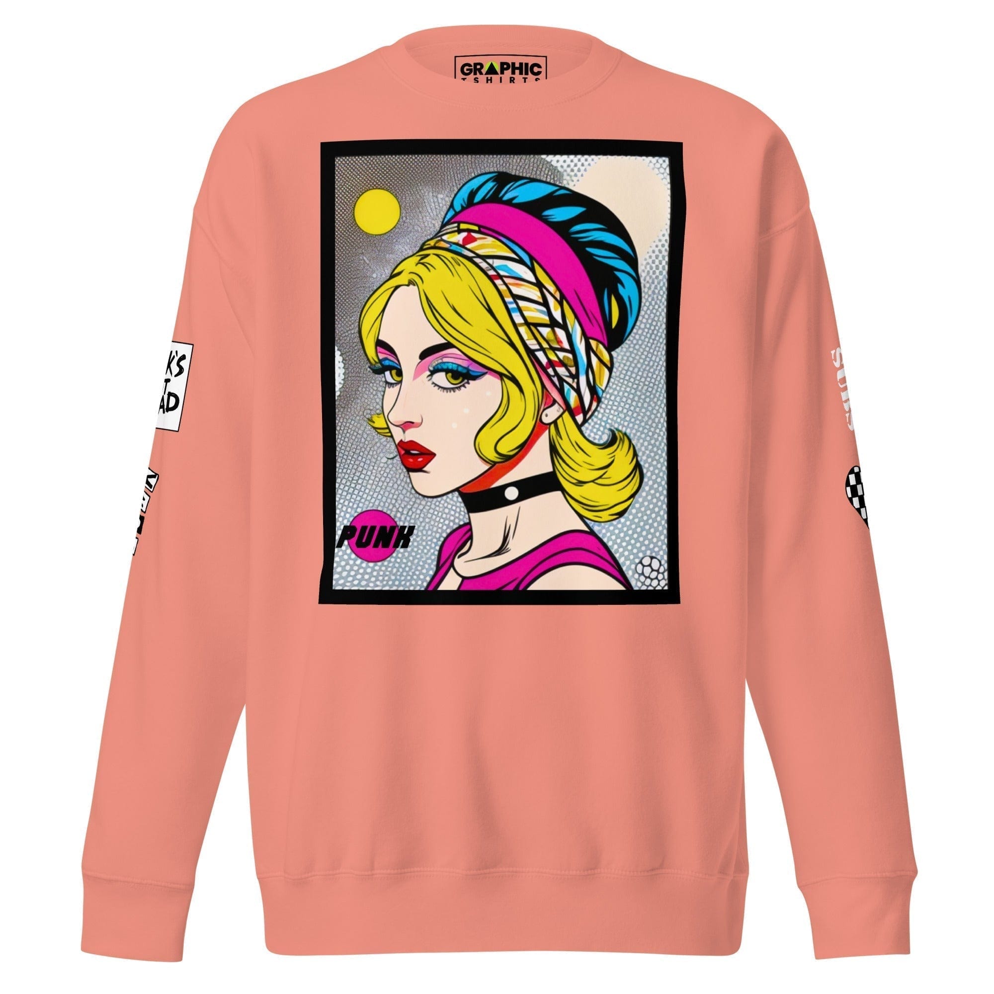 GRAPHIC T-SHIRTS Sweatshirt Dusty Rose / S Unisex Premium Sweatshirt - Punk Pop Art Scene 7