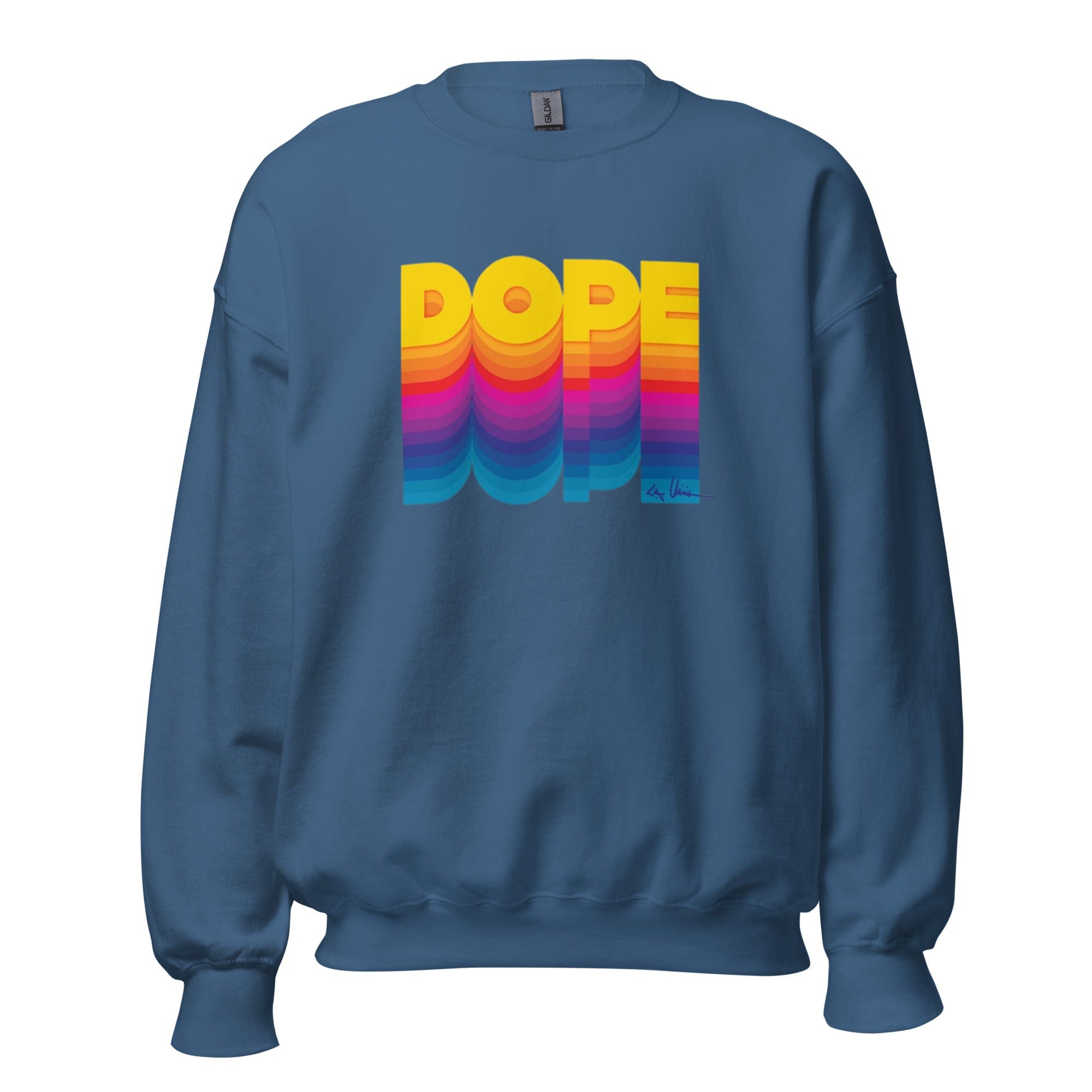 GRAPHIC T-SHIRTS Sweatshirt Indigo Blue / S Unisex Crew Neck Sweatshirt - DOPE