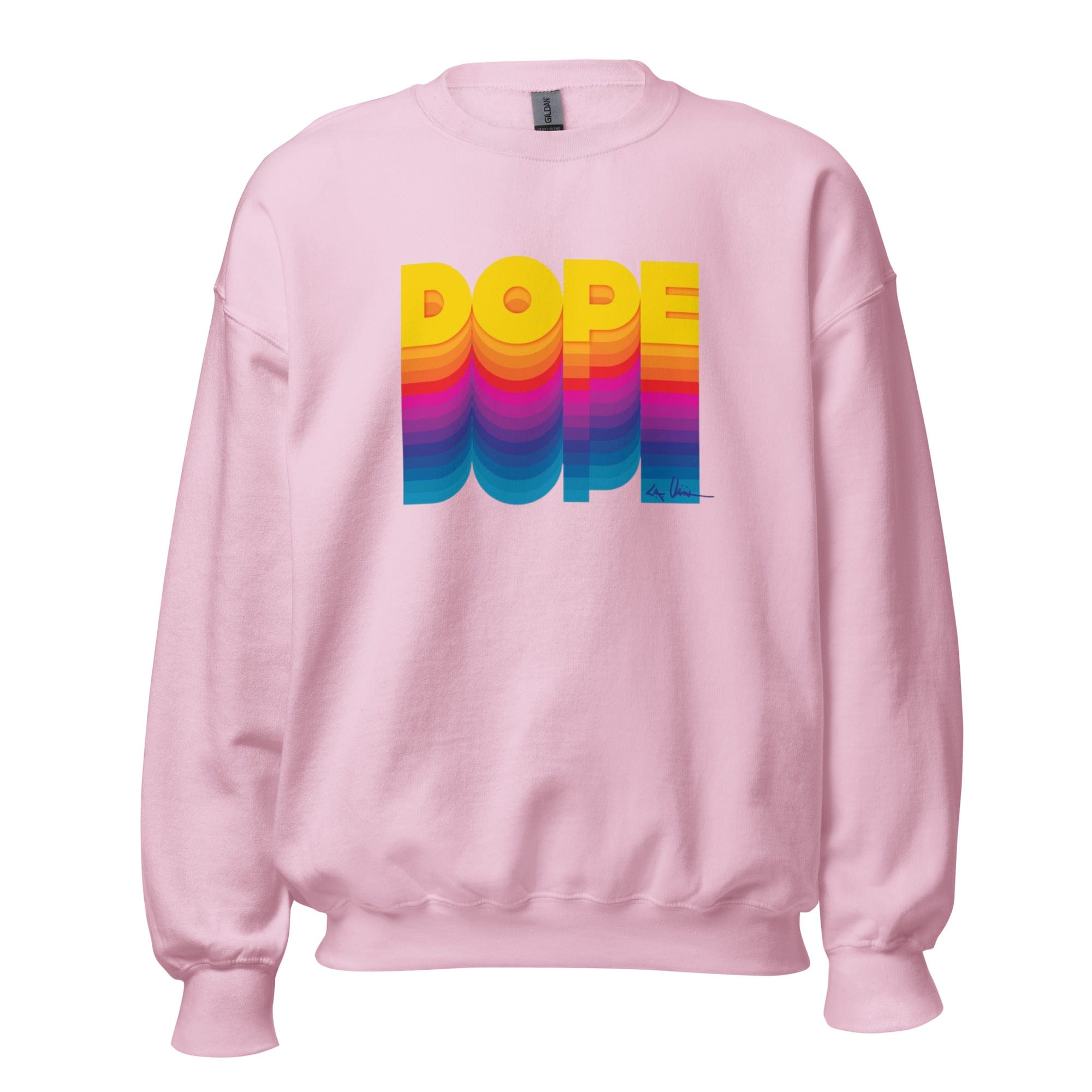 GRAPHIC T-SHIRTS Sweatshirt Light Pink / S Unisex Crew Neck Sweatshirt - Dope