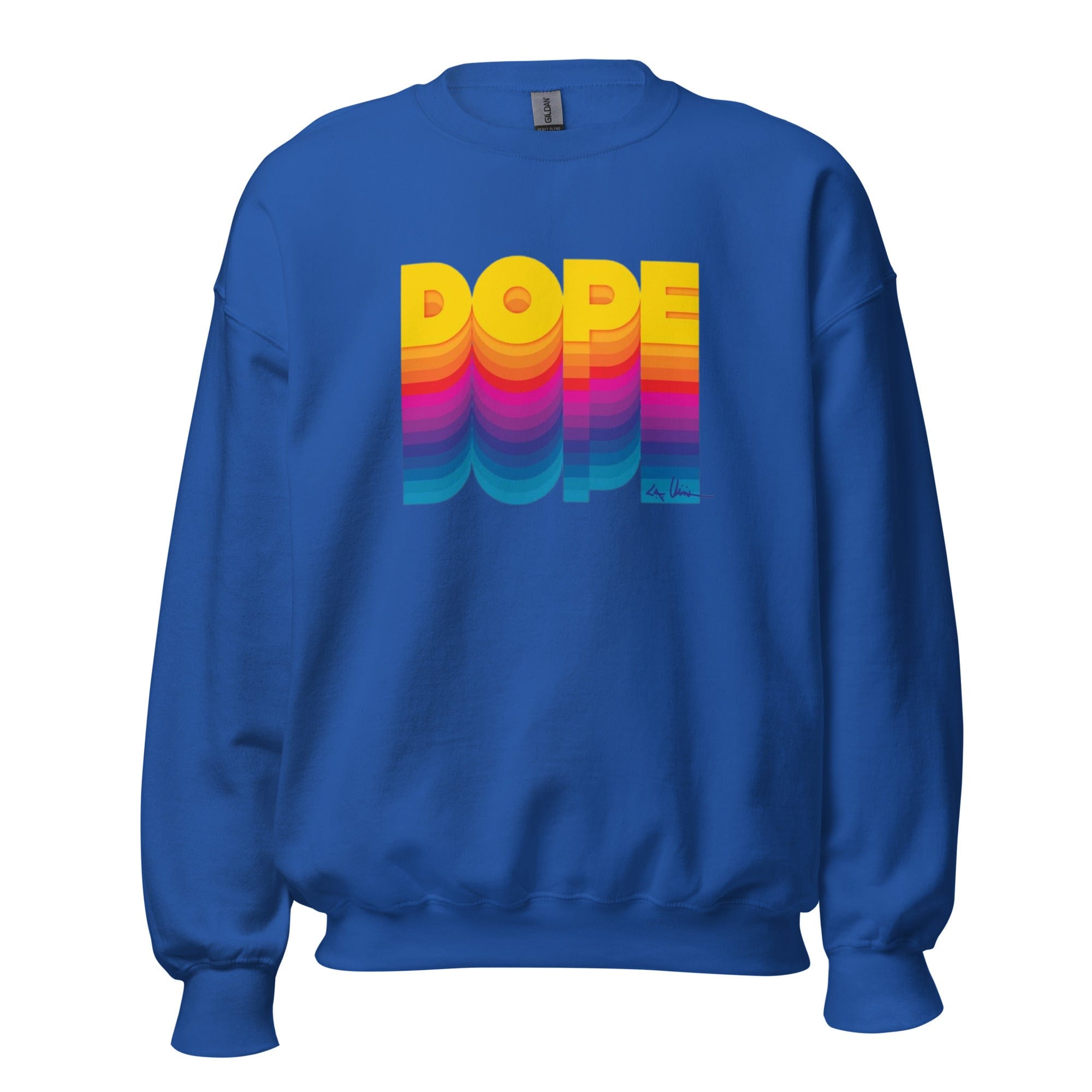 GRAPHIC T-SHIRTS Sweatshirt Royal / S Unisex Crew Neck Sweatshirt - Dope