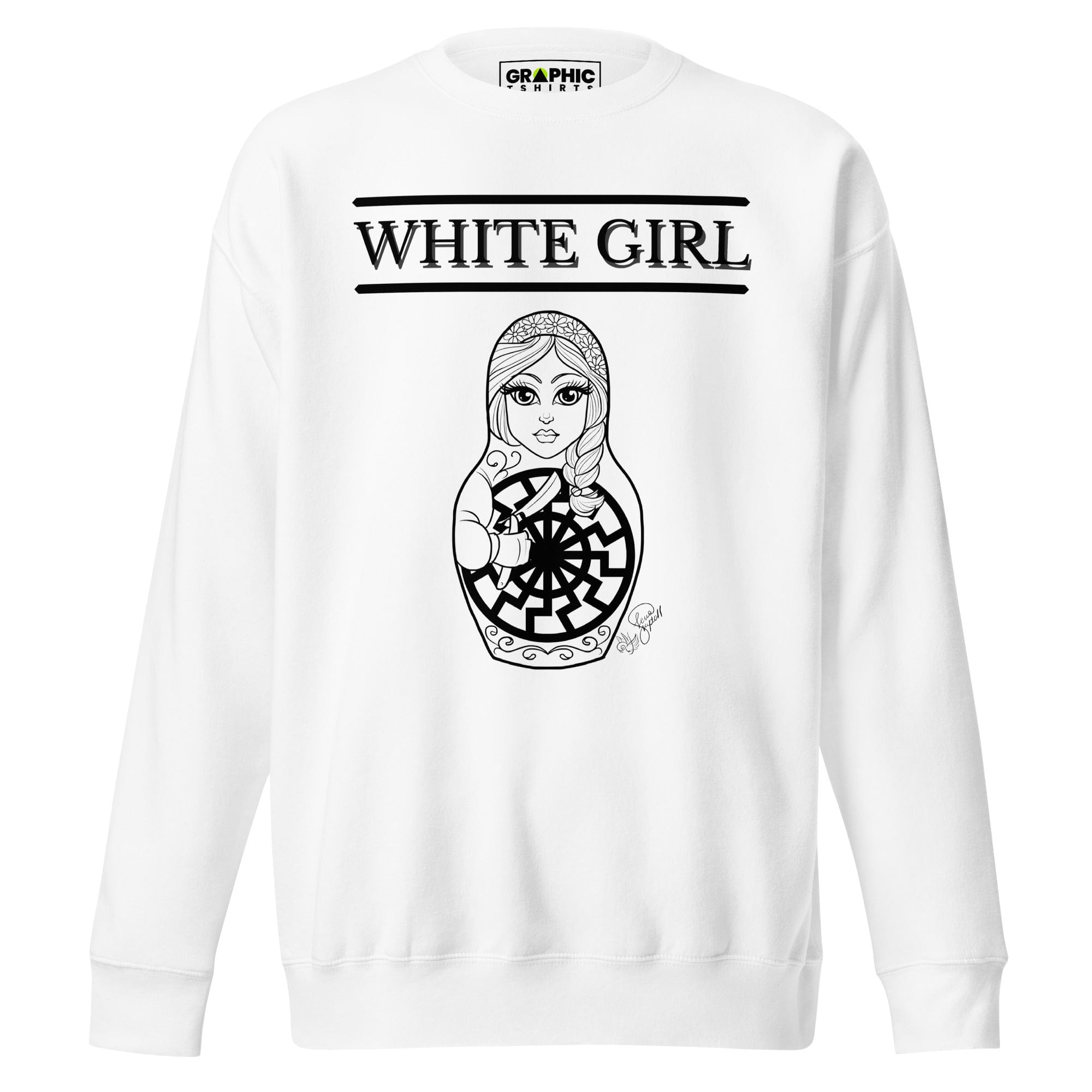 GRAPHIC T-SHIRTS Sweatshirt S Unisex Premium Sweatshirt - White Girl