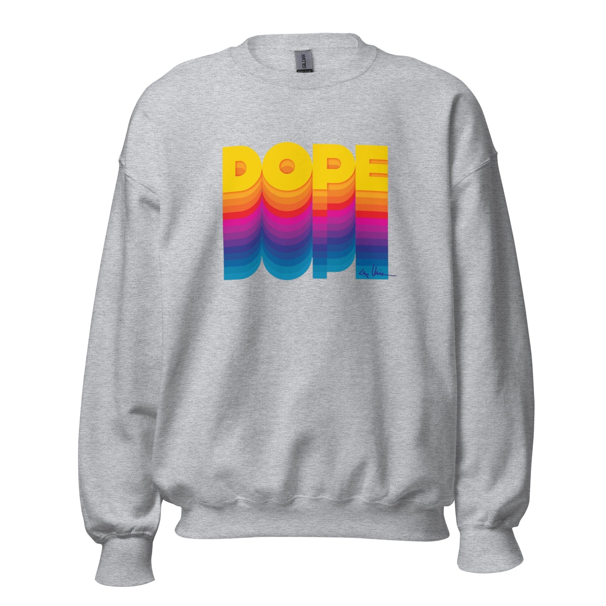 GRAPHIC T-SHIRTS Sweatshirt Sport Grey / S Unisex Crew Neck Sweatshirt - Dope