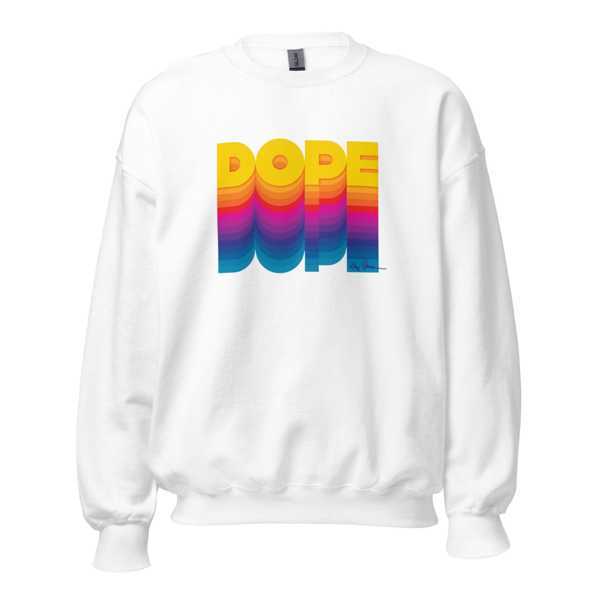 GRAPHIC T-SHIRTS Sweatshirt White / S Unisex Crew Neck Sweatshirt - Dope