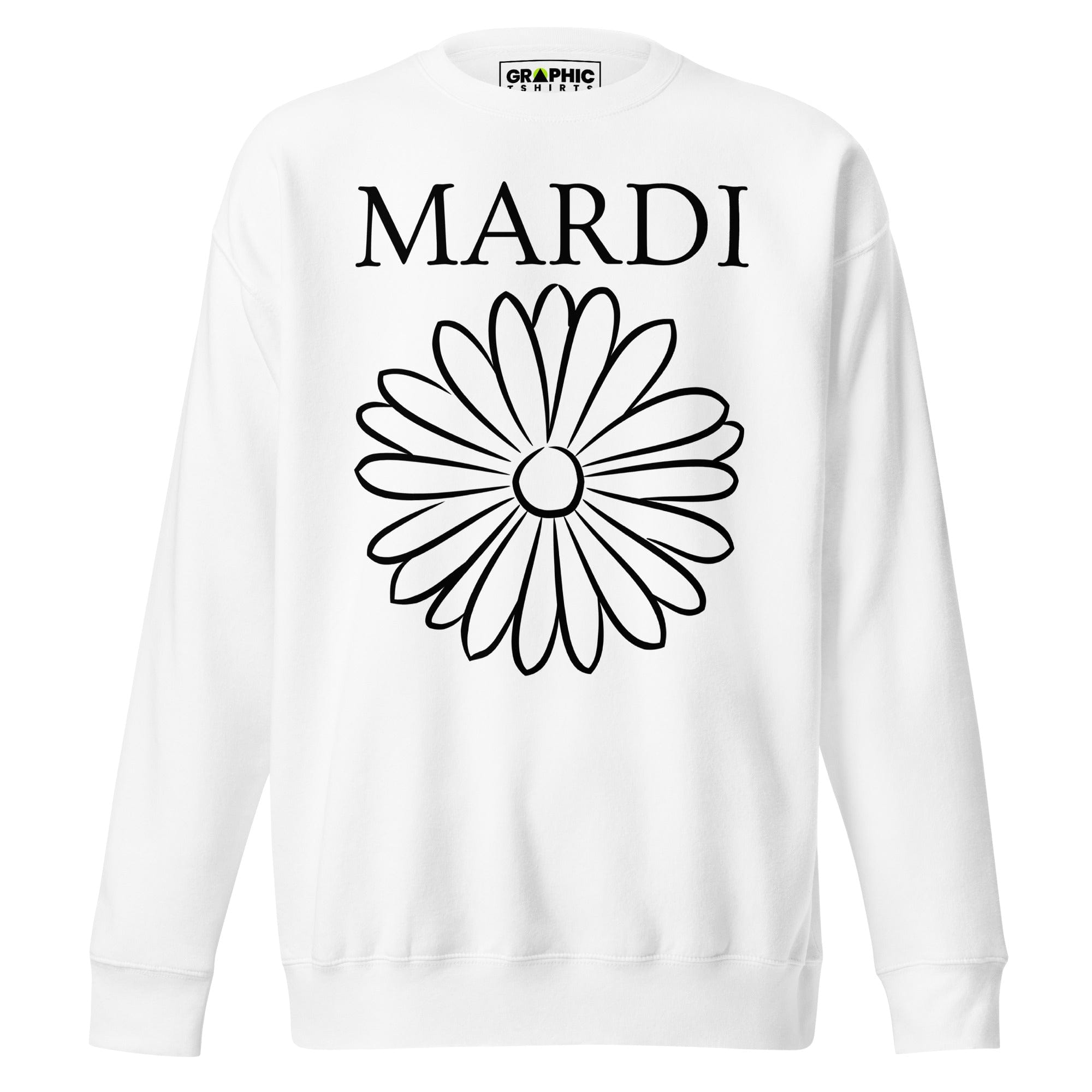 GRAPHIC T-SHIRTS Sweatshirt White / S Unisex Premium Sweatshirt - Mardi