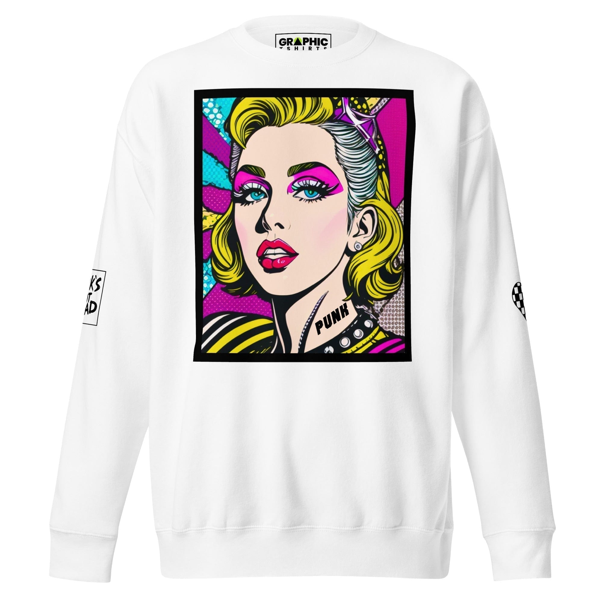 GRAPHIC T-SHIRTS Sweatshirt White / S Unisex Premium Sweatshirt - Punk Pop Art Scene 5