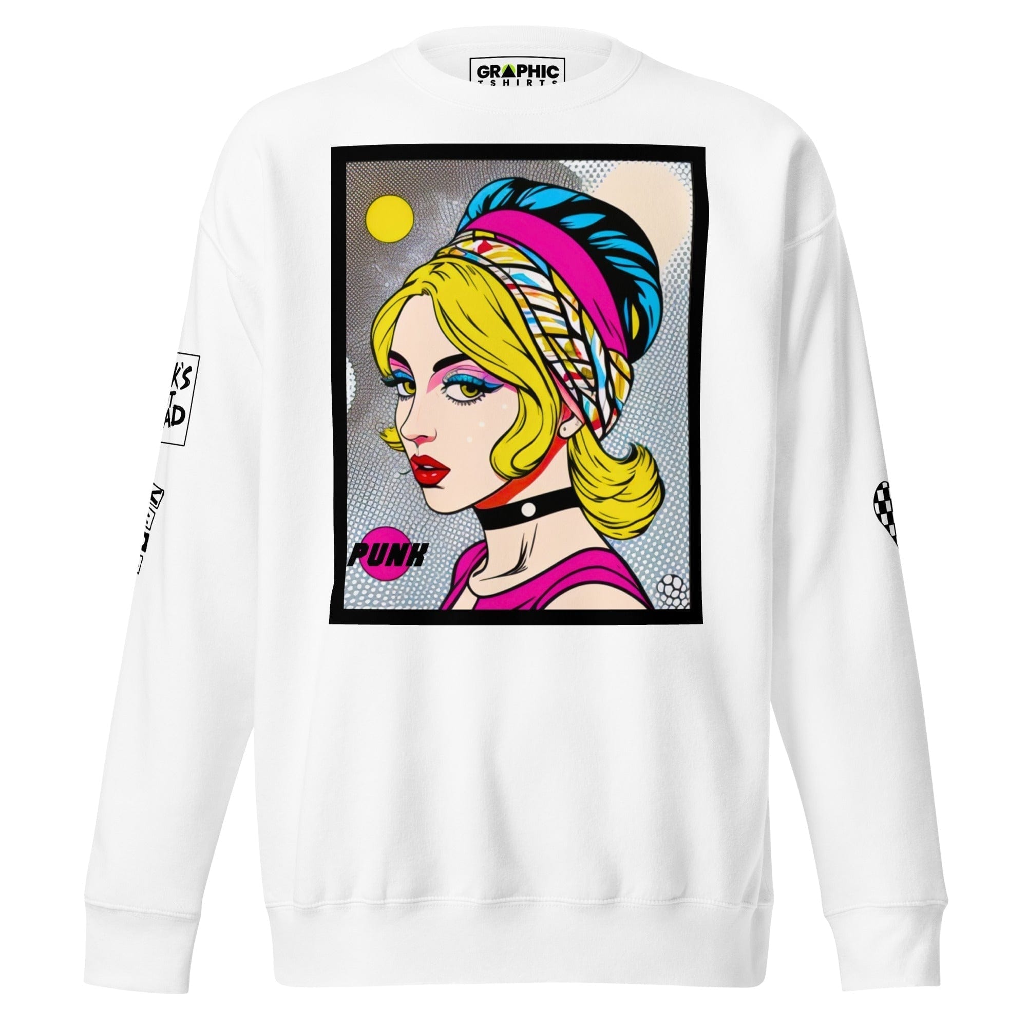 GRAPHIC T-SHIRTS Sweatshirt White / S Unisex Premium Sweatshirt - Punk Pop Art Scene 7