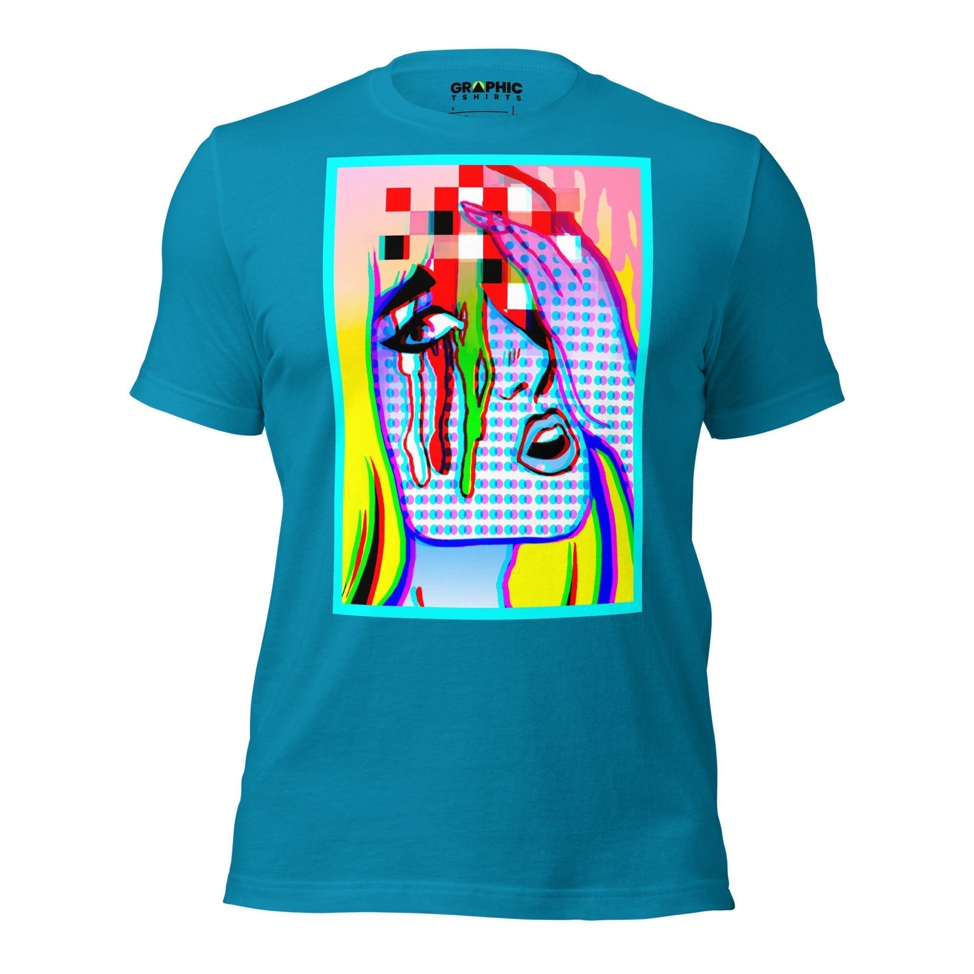 GRAPHIC T-SHIRTS T-Shirt Aqua / S Unisex Crew Neck T-Shirt - Pop Art Emotional Blondie