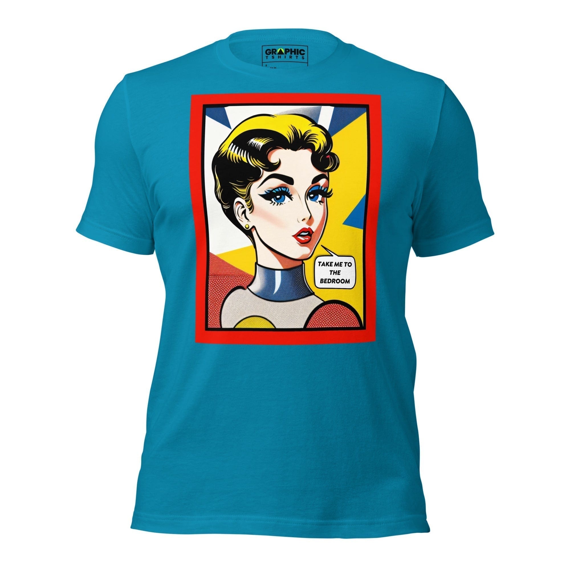 GRAPHIC T-SHIRTS T-Shirt Aqua / S Unisex Crew Neck T-Shirt - Vintage American Comic Series v.31