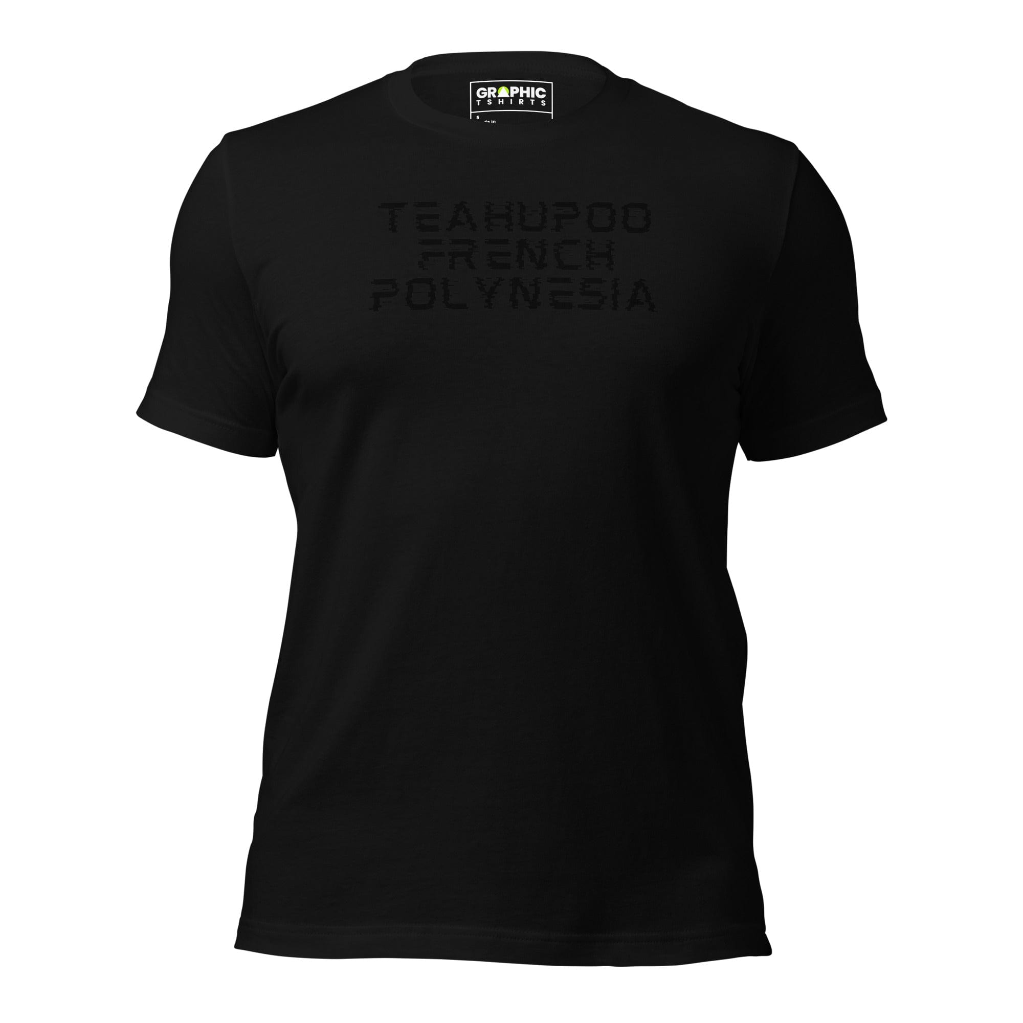 GRAPHIC T-SHIRTS T-Shirt Black / S Unisex Crew Neck T-Shirt - Teahupoo French Polynesia