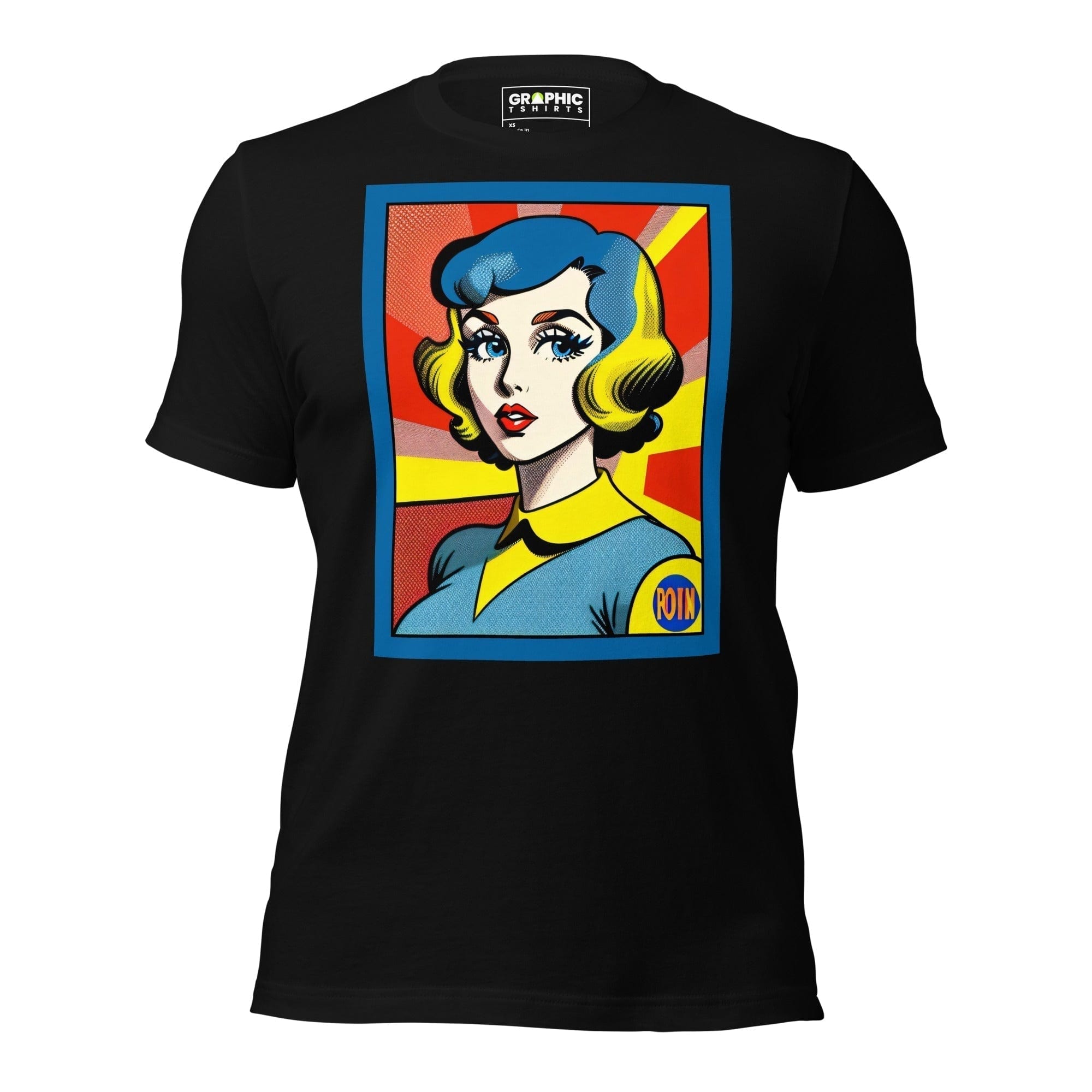 GRAPHIC T-SHIRTS T-Shirt Black / XS Unisex Crew Neck T-Shirt - Vintage American Comic Series v.13