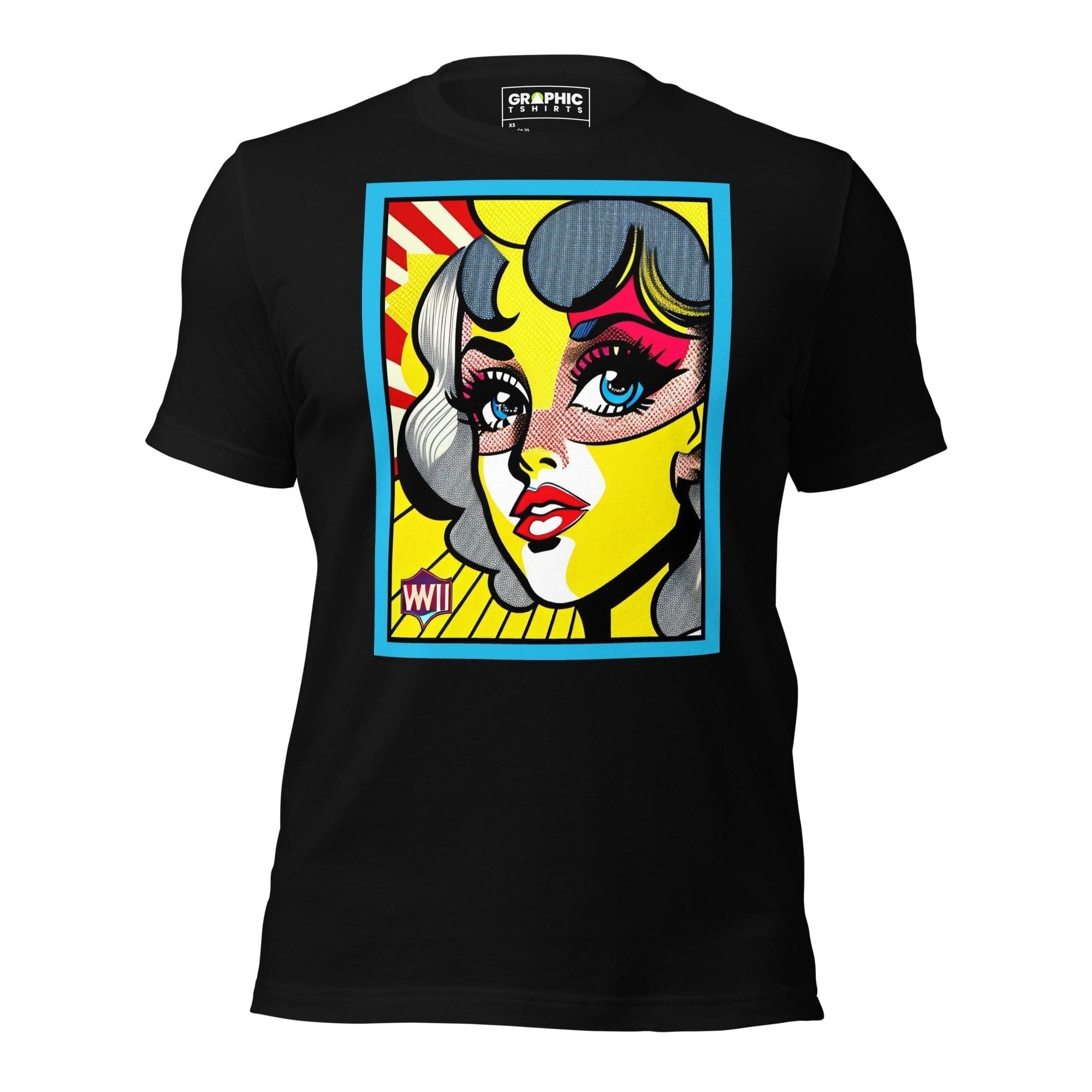 GRAPHIC T-SHIRTS T-Shirt Black / XS Unisex Crew Neck T-Shirt - Vintage American Comic Series v.17