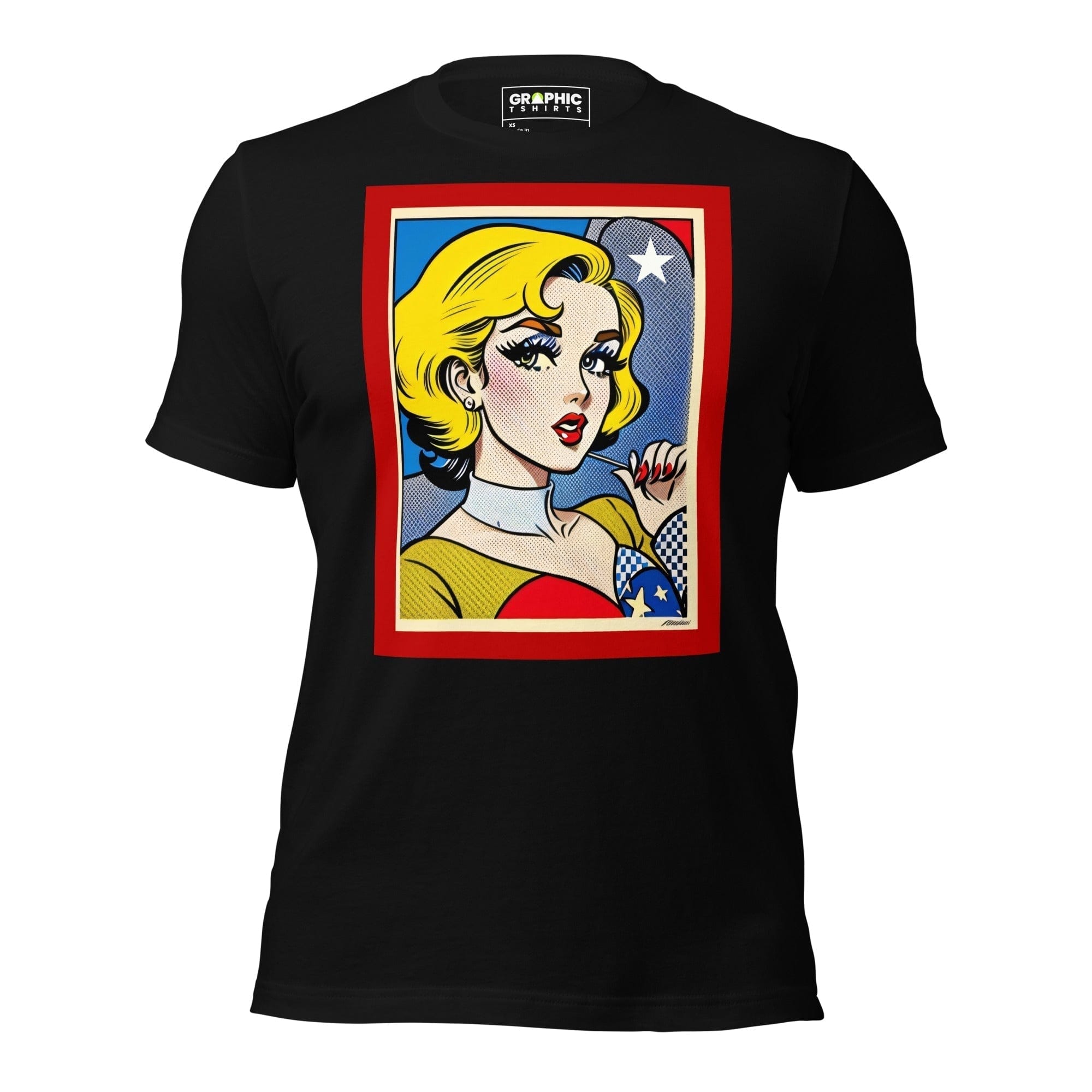 GRAPHIC T-SHIRTS T-Shirt Black / XS Unisex Crew Neck T-Shirt - Vintage American Comic Series v.21