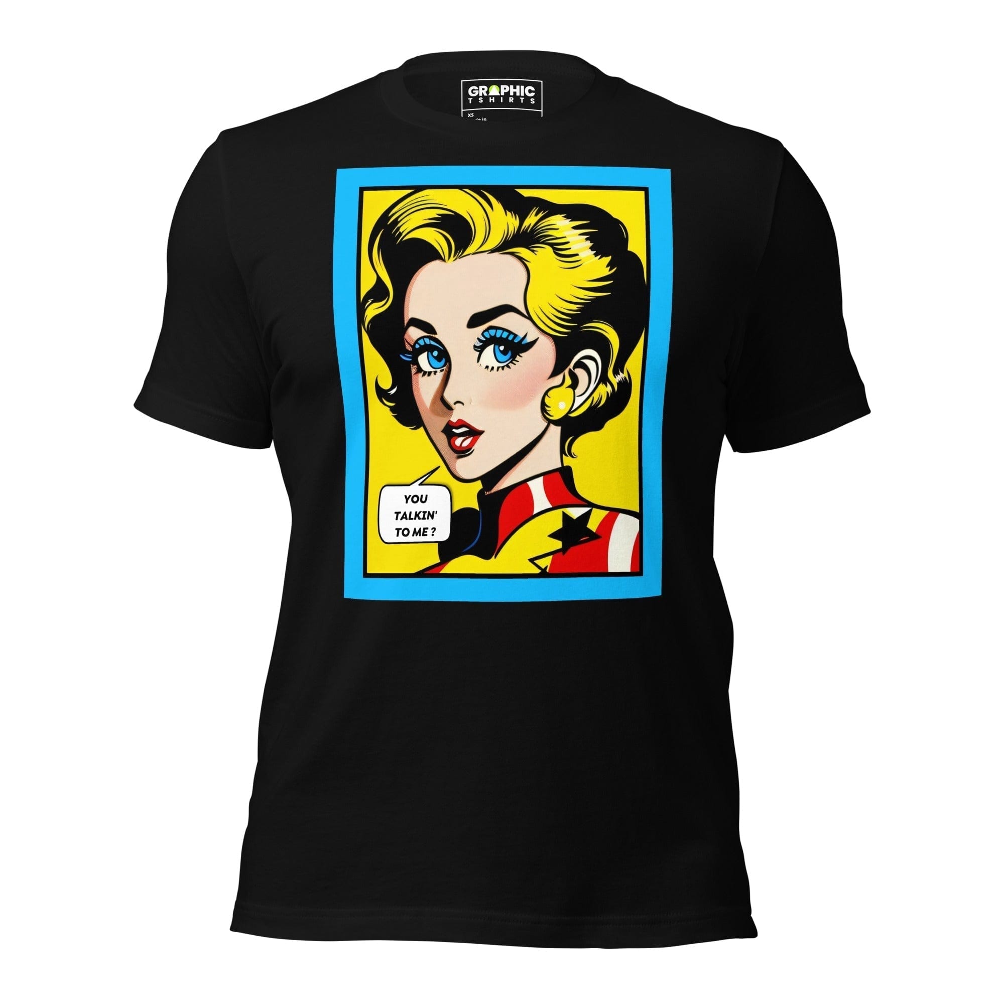 GRAPHIC T-SHIRTS T-Shirt Black / XS Unisex Crew Neck T-Shirt - Vintage American Comic Series v.37