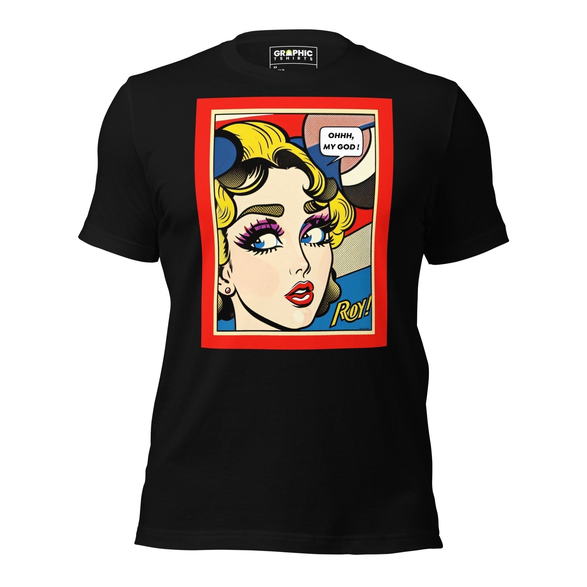 GRAPHIC T-SHIRTS T-Shirt Black / XS Unisex Crew Neck T-Shirt - Vintage American Comic Series v.38