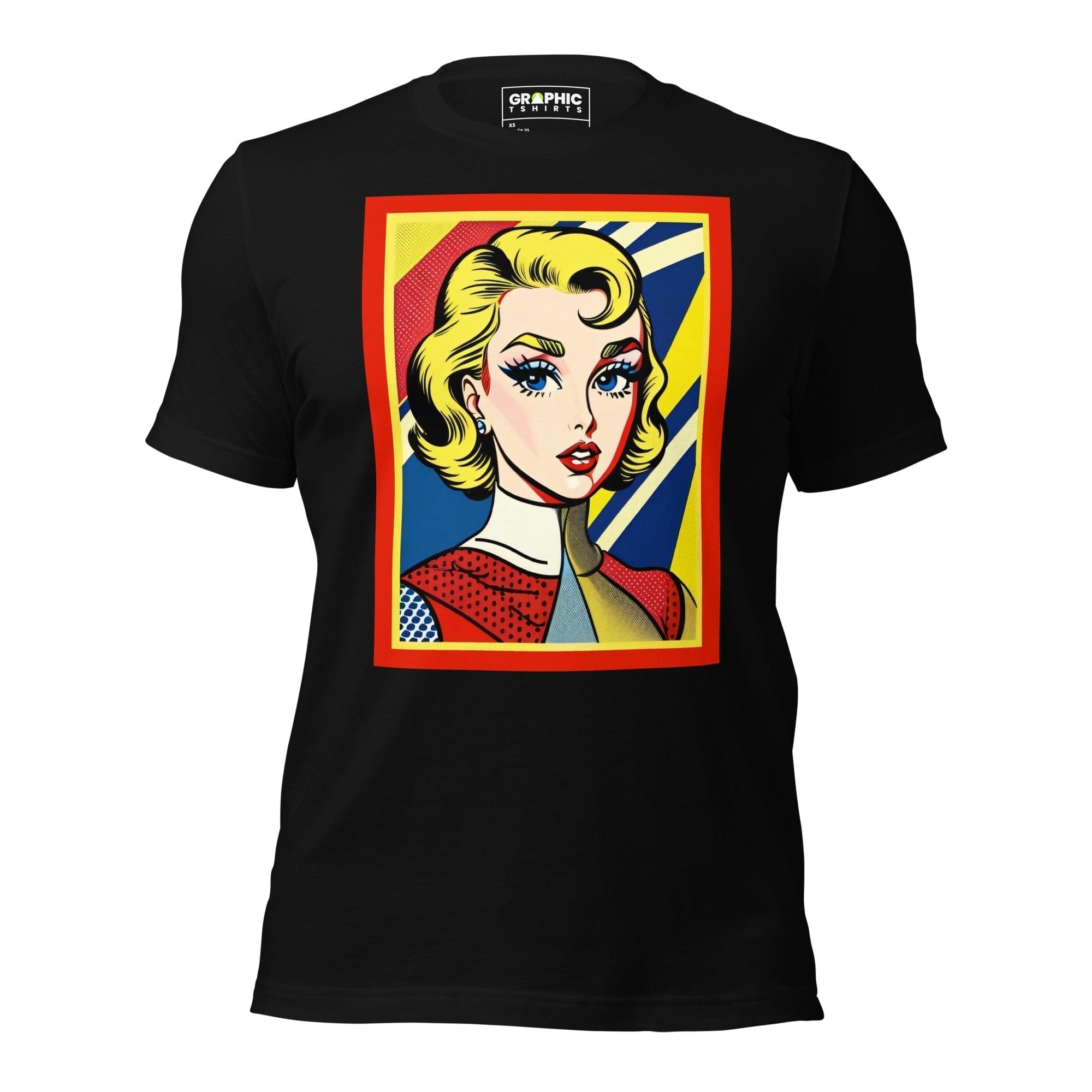 GRAPHIC T-SHIRTS T-Shirt Black / XS Unisex Crew Neck T-Shirt - Vintage American Comic Series v.4