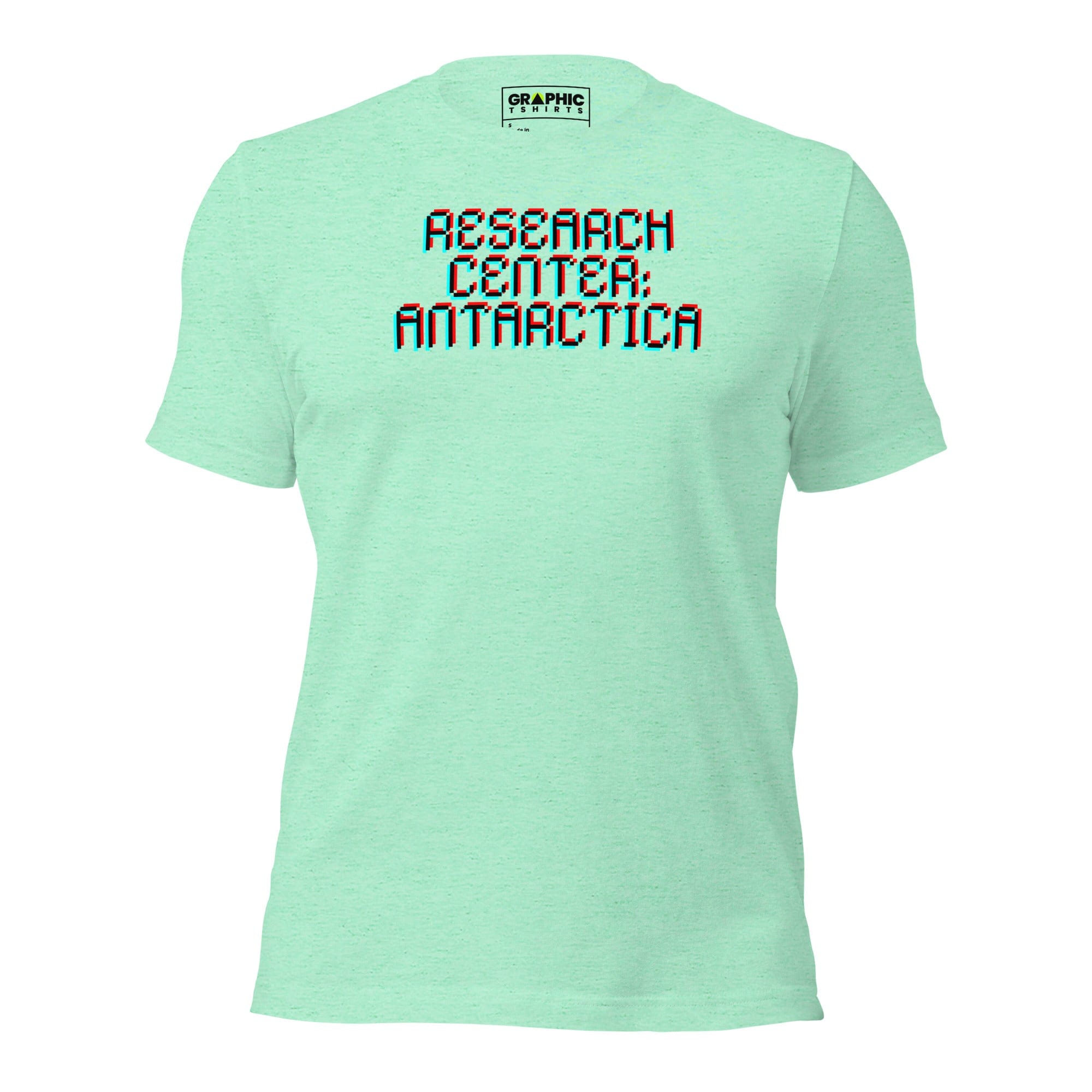 GRAPHIC T-SHIRTS T-Shirt Heather Mint / S Unisex Crew Neck T-Shirt - Research Center Antarctica