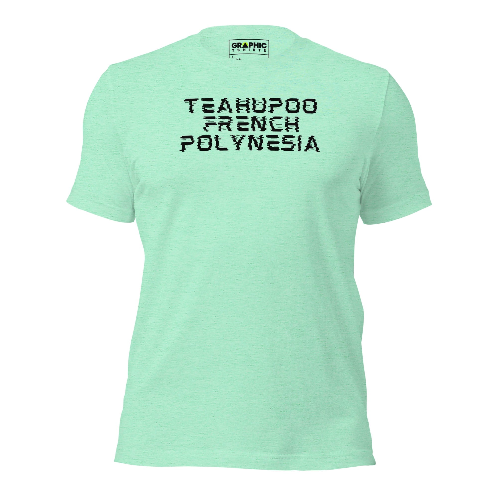 GRAPHIC T-SHIRTS T-Shirt Heather Mint / S Unisex Crew Neck T-Shirt - Teahupoo French Polynesia