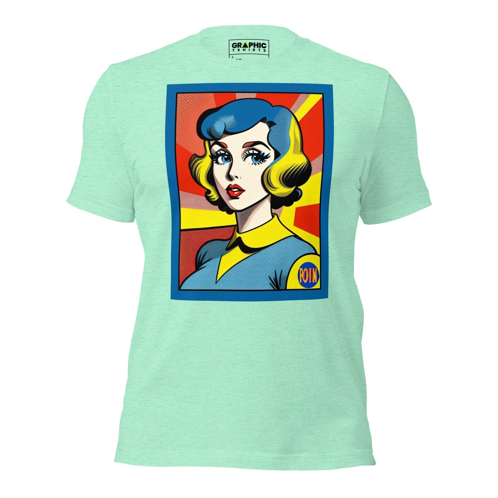 GRAPHIC T-SHIRTS T-Shirt Heather Mint / S Unisex Crew Neck T-Shirt - Vintage American Comic Series v.13