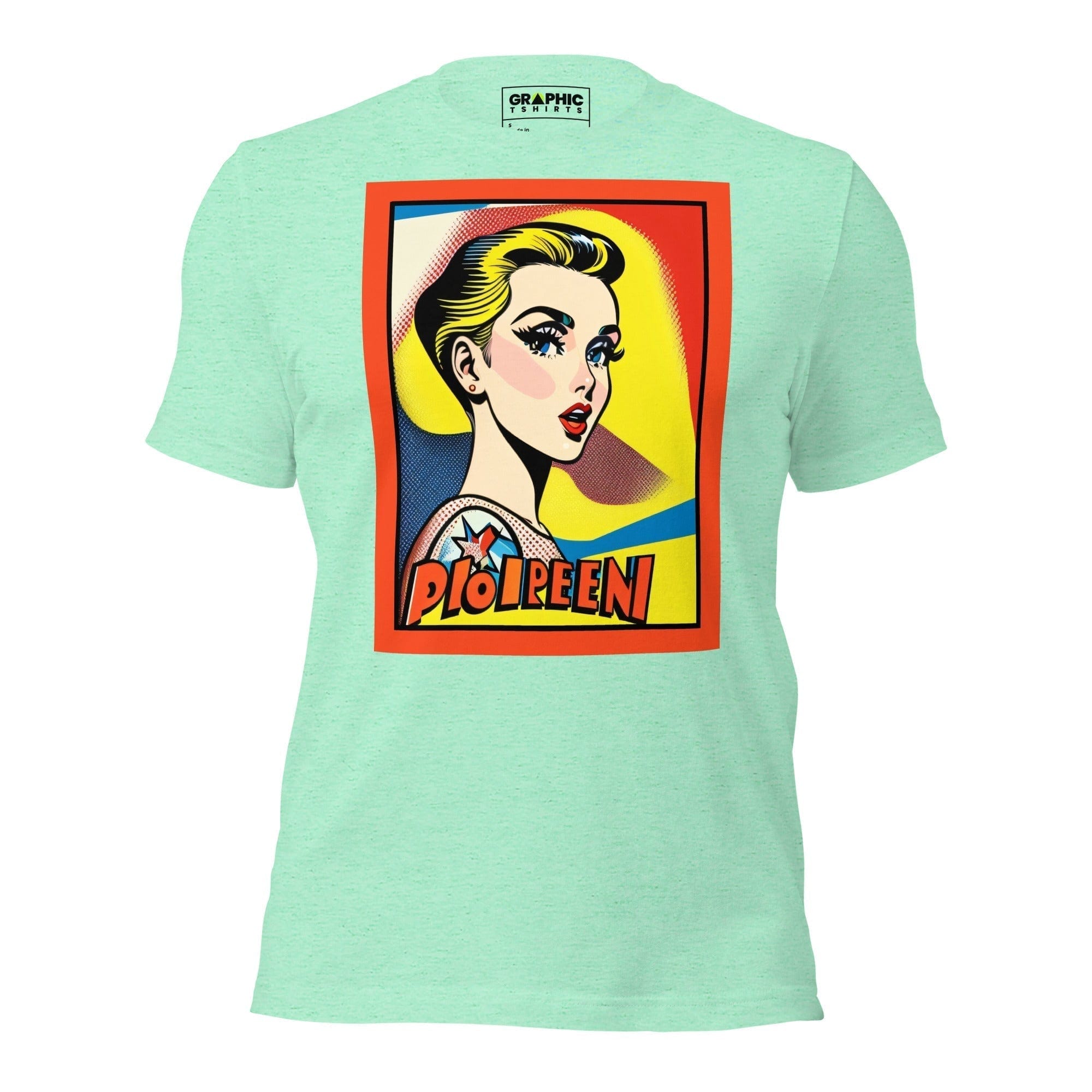 GRAPHIC T-SHIRTS T-Shirt Heather Mint / S Unisex Crew Neck T-Shirt - Vintage American Comic Series v.18