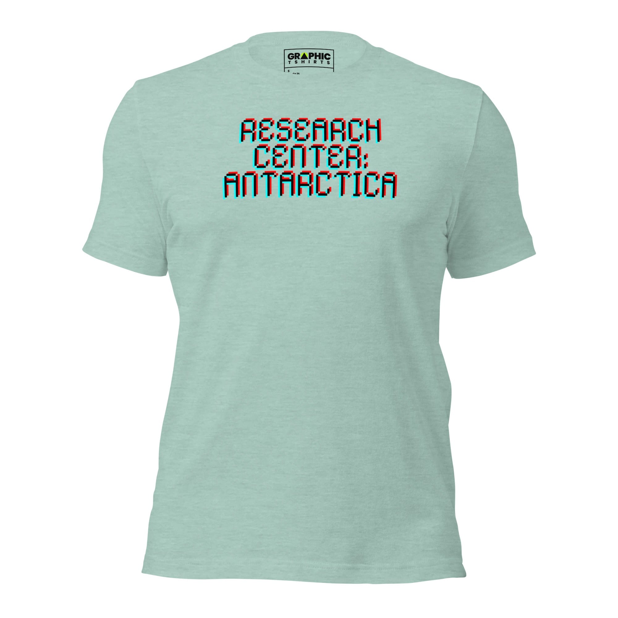 GRAPHIC T-SHIRTS T-Shirt Heather Prism Dusty Blue / S Unisex Crew Neck T-Shirt - Research Center Antarctica