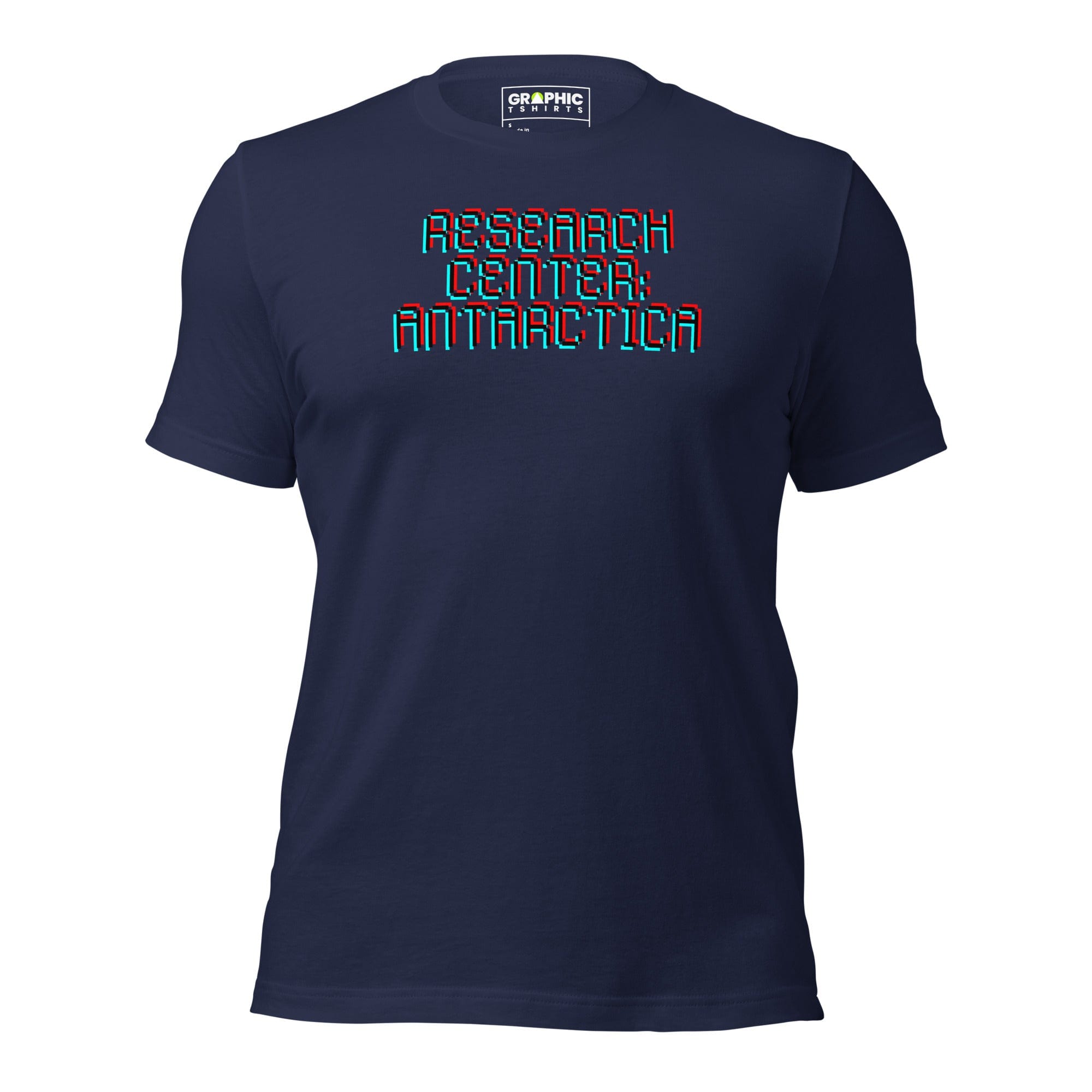 GRAPHIC T-SHIRTS T-Shirt Navy / S Unisex Crew Neck T-Shirt - Research Center Antarctica