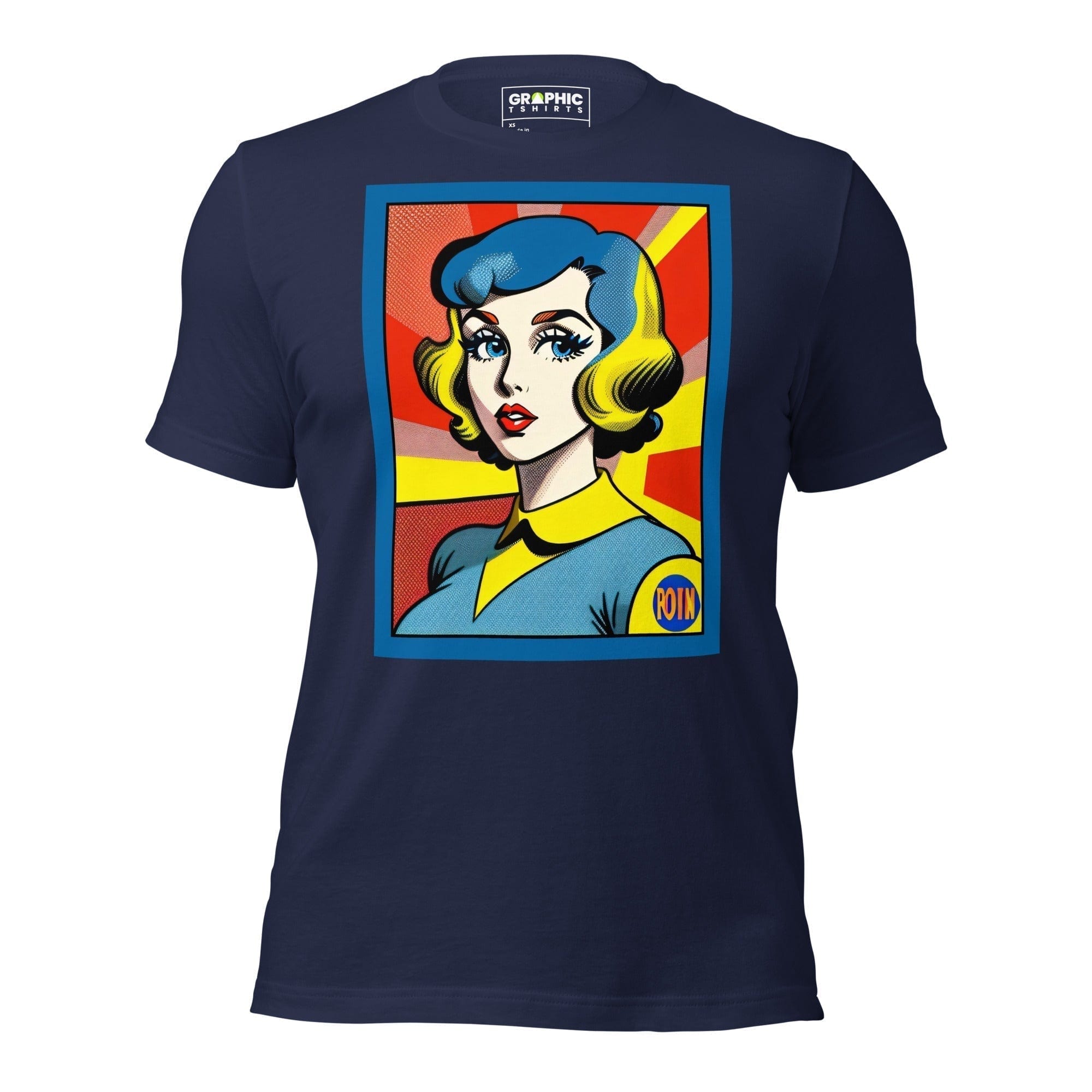 GRAPHIC T-SHIRTS T-Shirt Navy / XS Unisex Crew Neck T-Shirt - Vintage American Comic Series v.13