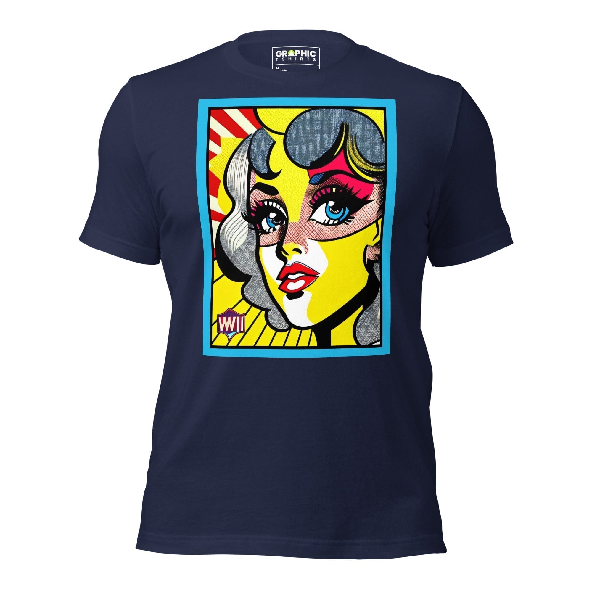 GRAPHIC T-SHIRTS T-Shirt Navy / XS Unisex Crew Neck T-Shirt - Vintage American Comic Series v.17