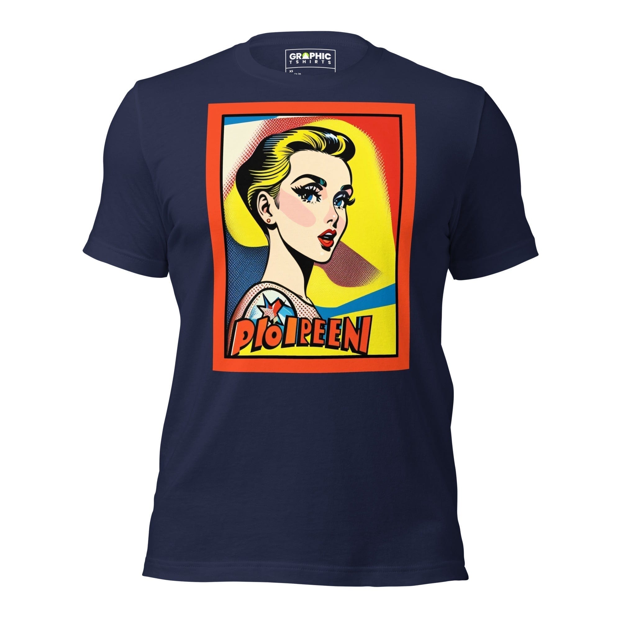 GRAPHIC T-SHIRTS T-Shirt Navy / XS Unisex Crew Neck T-Shirt - Vintage American Comic Series v.18