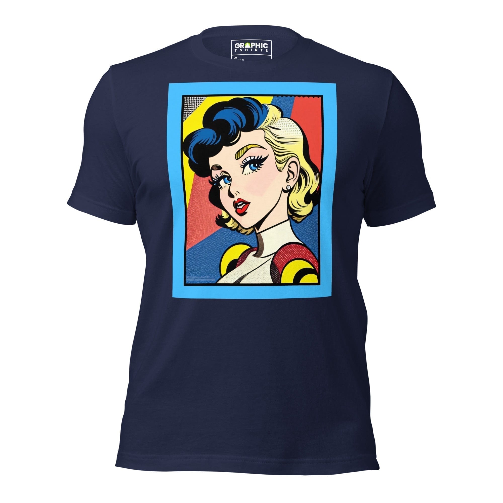 GRAPHIC T-SHIRTS T-Shirt Navy / XS Unisex Crew Neck T-Shirt - Vintage American Comic Series v.36