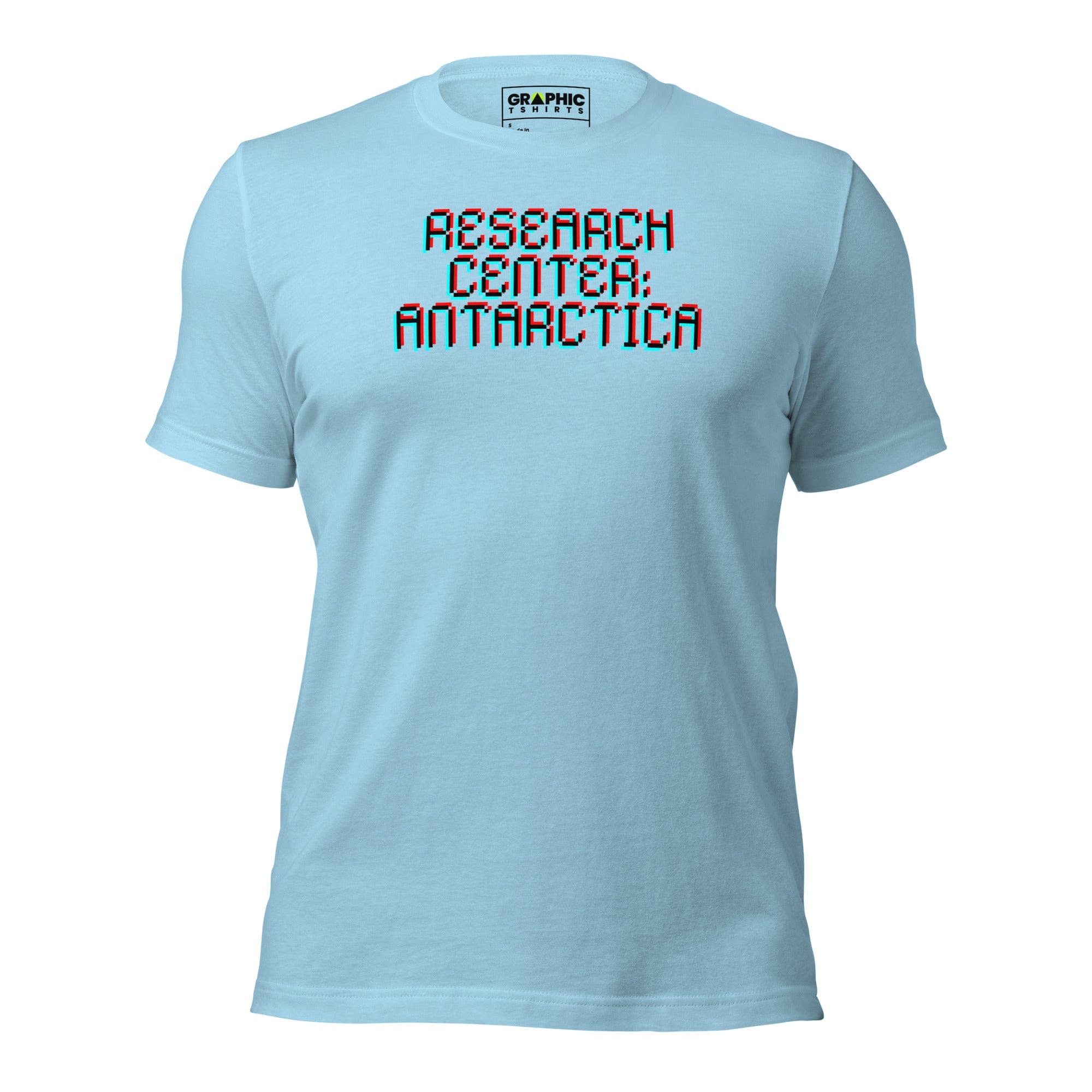 GRAPHIC T-SHIRTS T-Shirt Ocean Blue / S Unisex Crew Neck T-Shirt - Research Center Antarctica