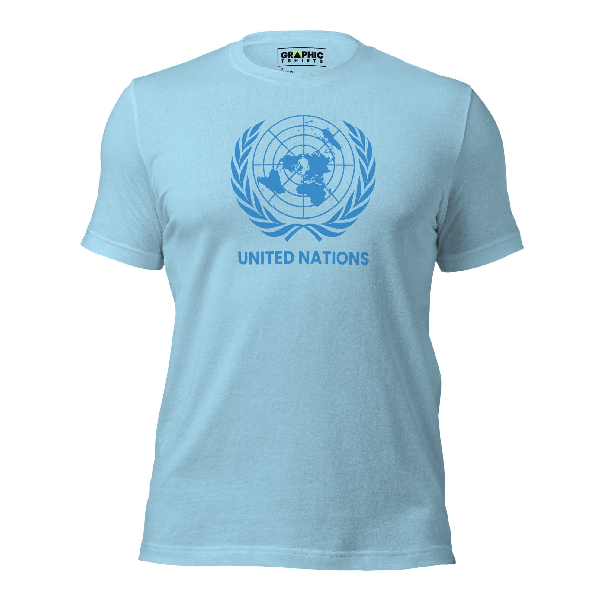 GRAPHIC T-SHIRTS T-Shirt Ocean Blue / S Unisex Crew Neck T-Shirt - United Nations