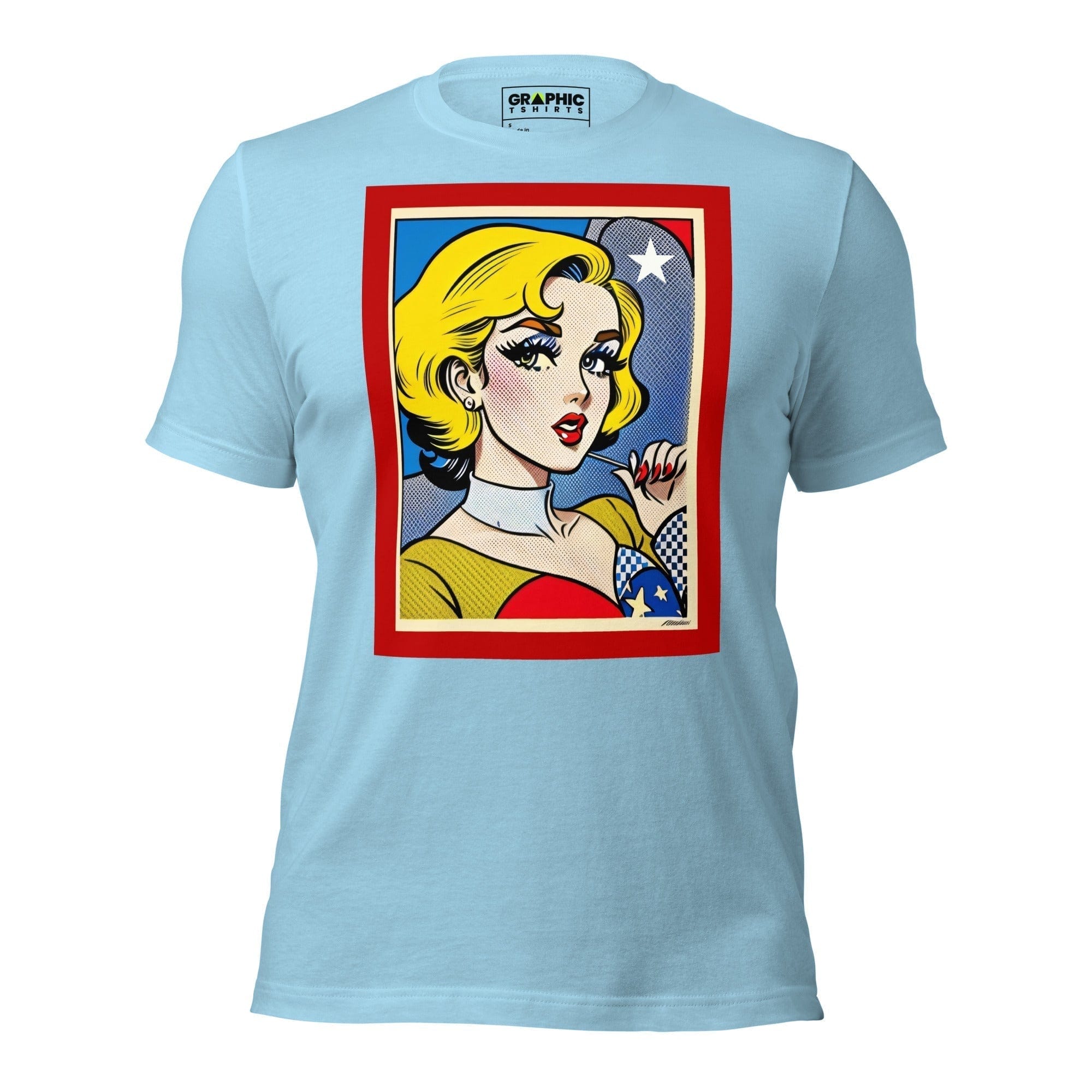 GRAPHIC T-SHIRTS T-Shirt Ocean Blue / S Unisex Crew Neck T-Shirt - Vintage American Comic Series v.21