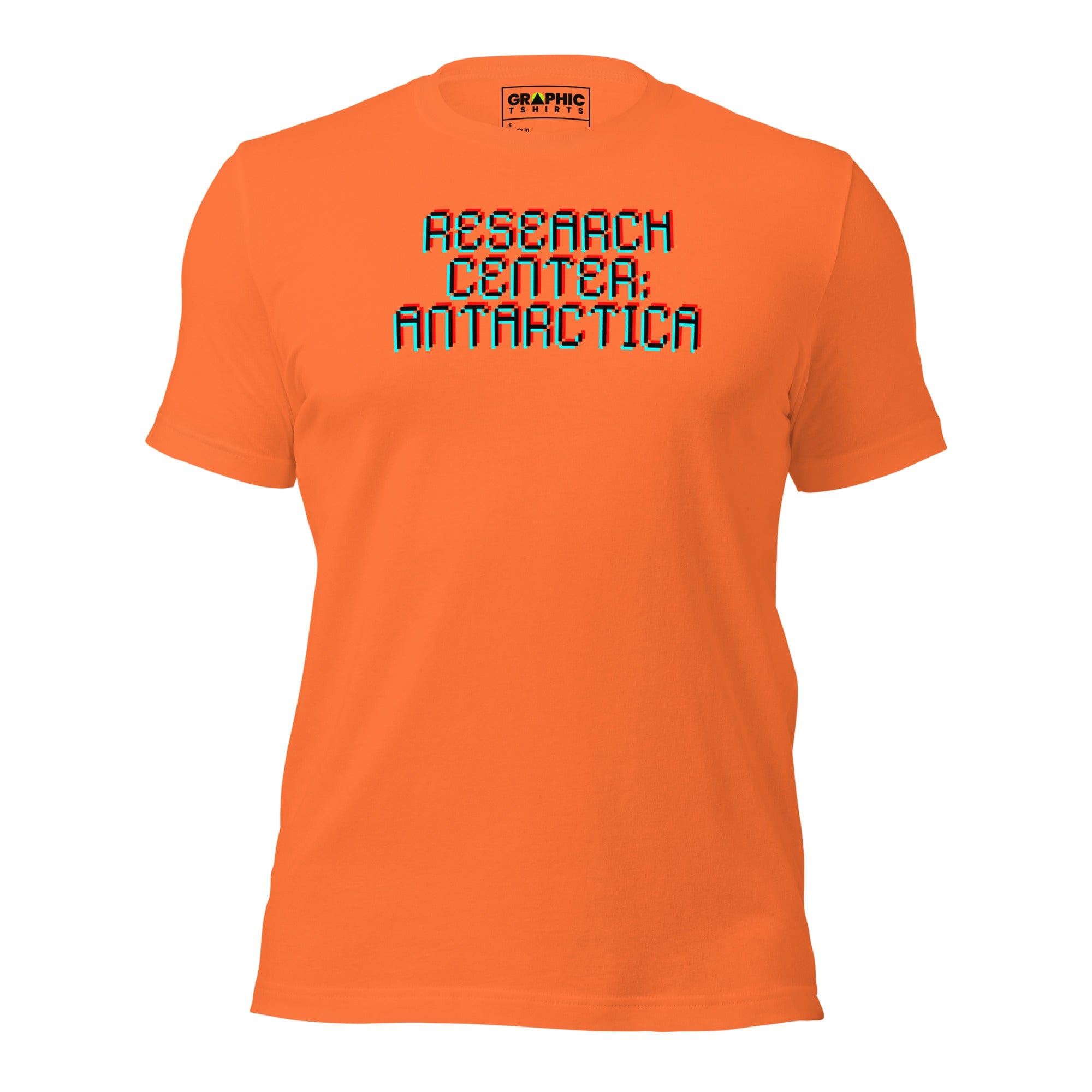 GRAPHIC T-SHIRTS T-Shirt Orange / S Unisex Crew Neck T-Shirt - Research Center Antarctica