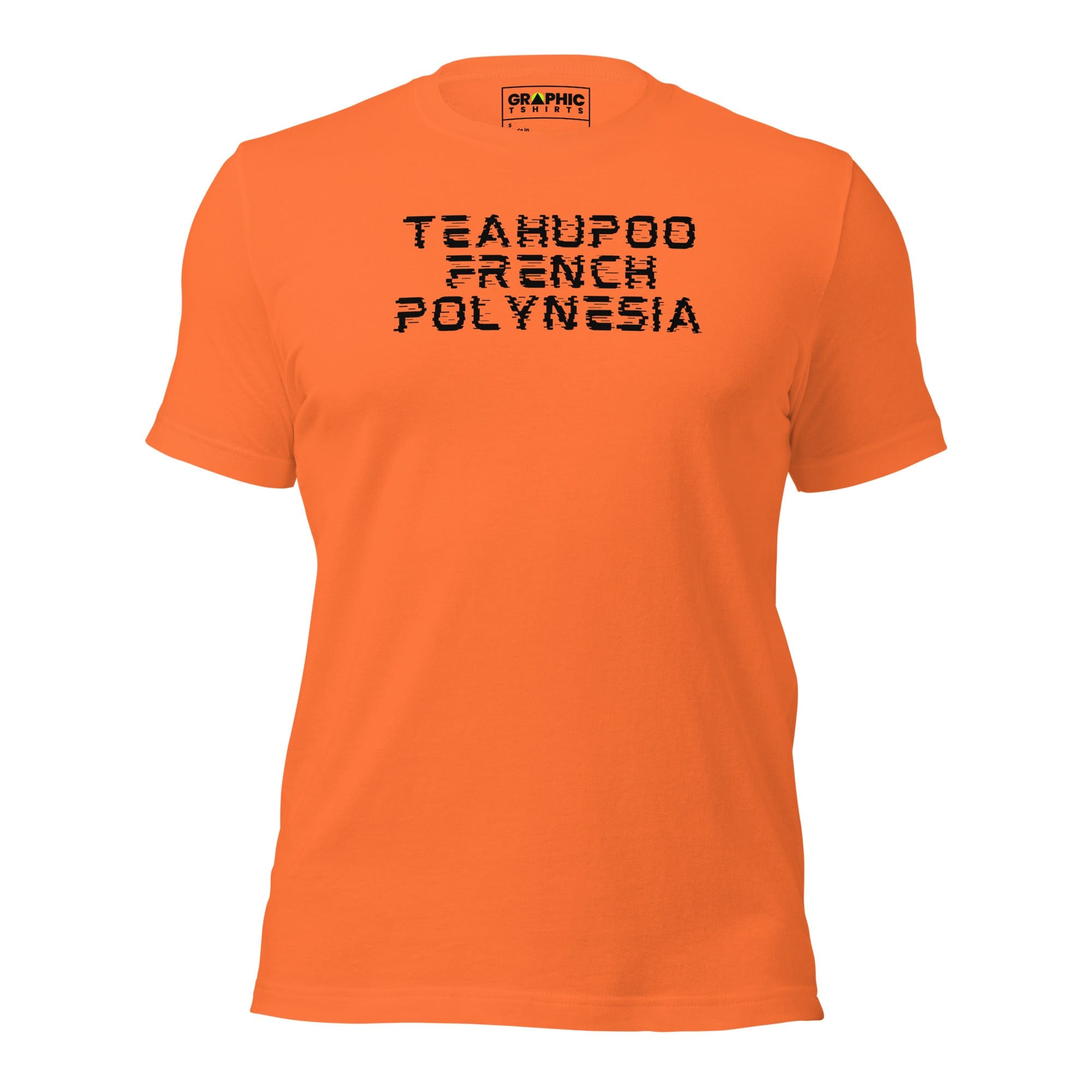 GRAPHIC T-SHIRTS T-Shirt Orange / S Unisex Crew Neck T-Shirt - Teahupoo French Polynesia